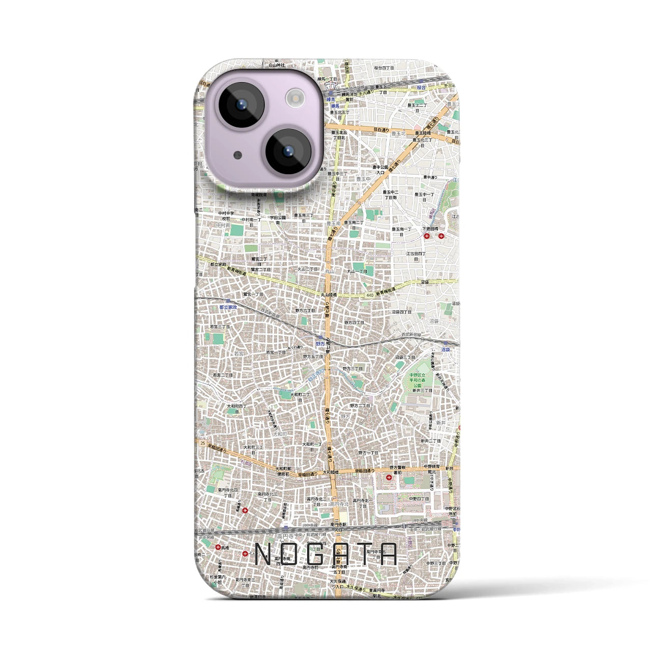 【野方(東京都)】地図柄iPhoneケース(バックカバータイプ)