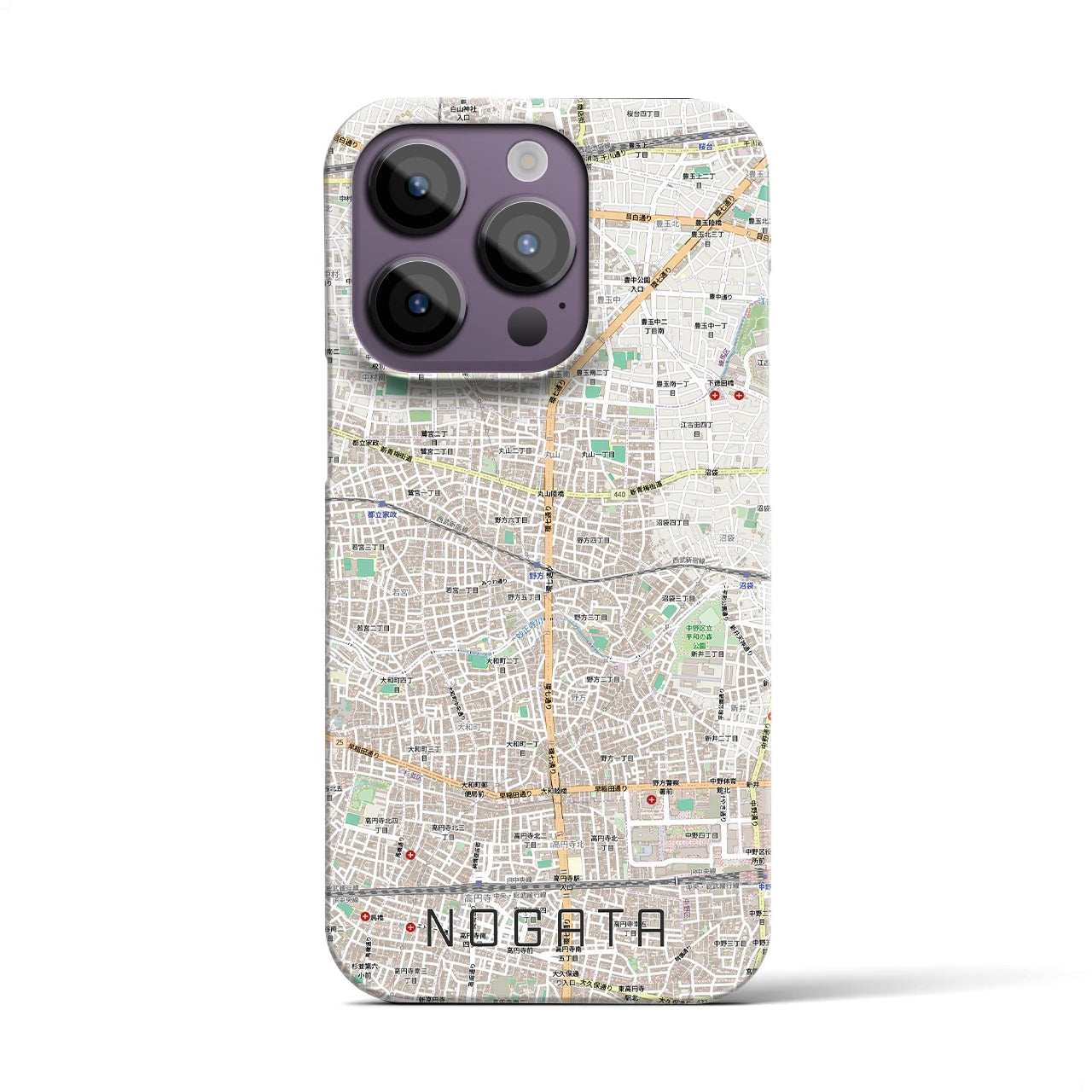 【野方(東京都)】地図柄iPhoneケース(バックカバータイプ)
