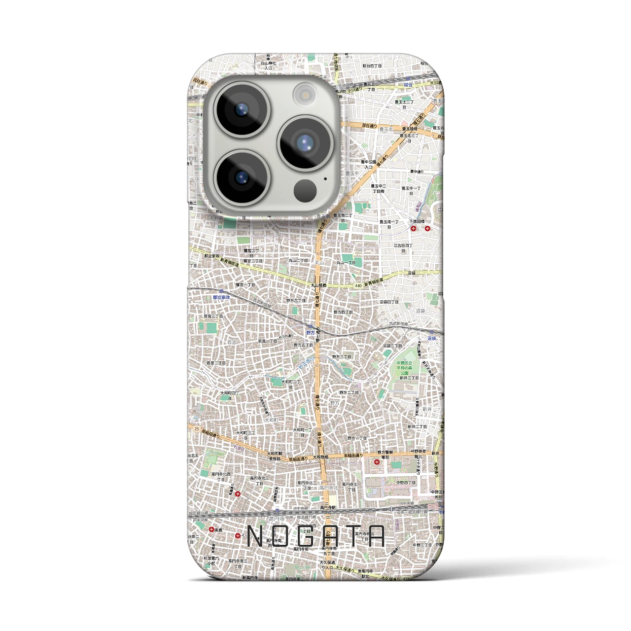 【野方(東京都)】地図柄iPhoneケース(バックカバータイプ)