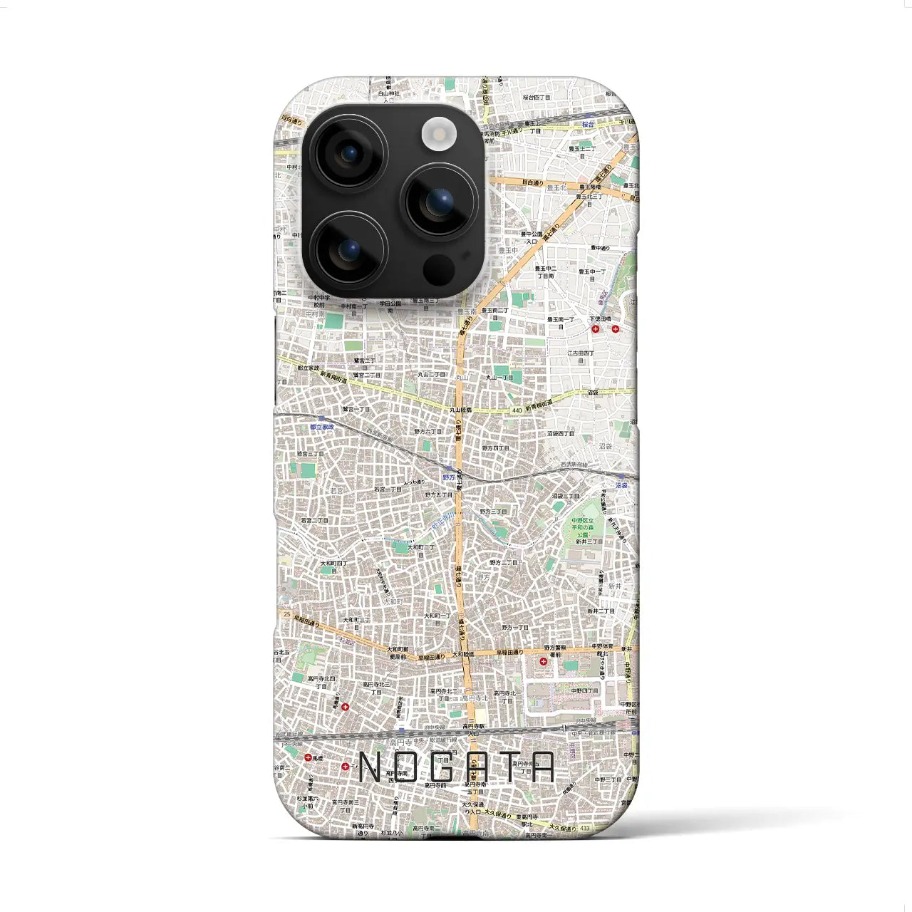 【野方(東京都)】地図柄iPhoneケース(バックカバータイプ)