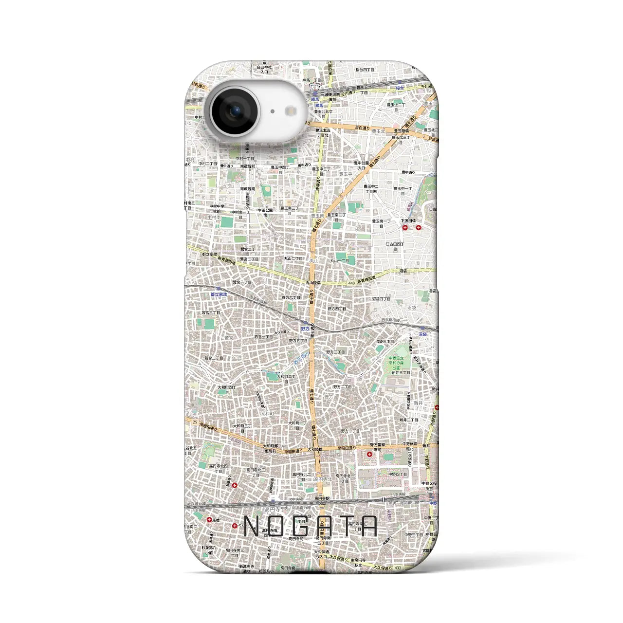 【野方(東京都)】地図柄iPhoneケース(バックカバータイプ)