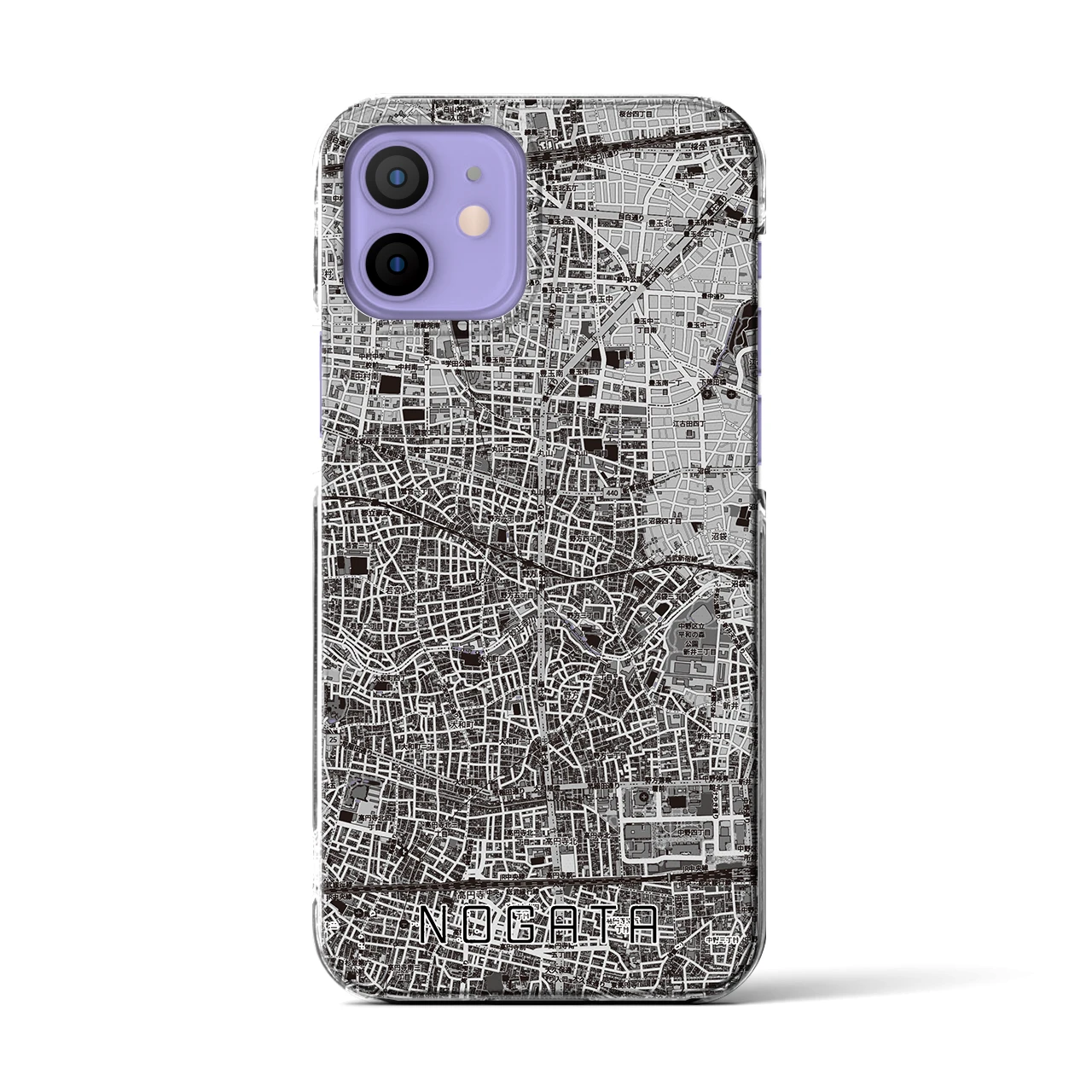 【野方(東京都)】地図柄iPhoneケース(クリアタイプ)