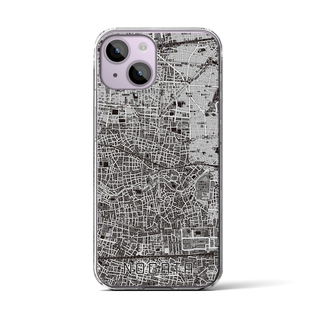 【野方(東京都)】地図柄iPhoneケース(クリアタイプ)