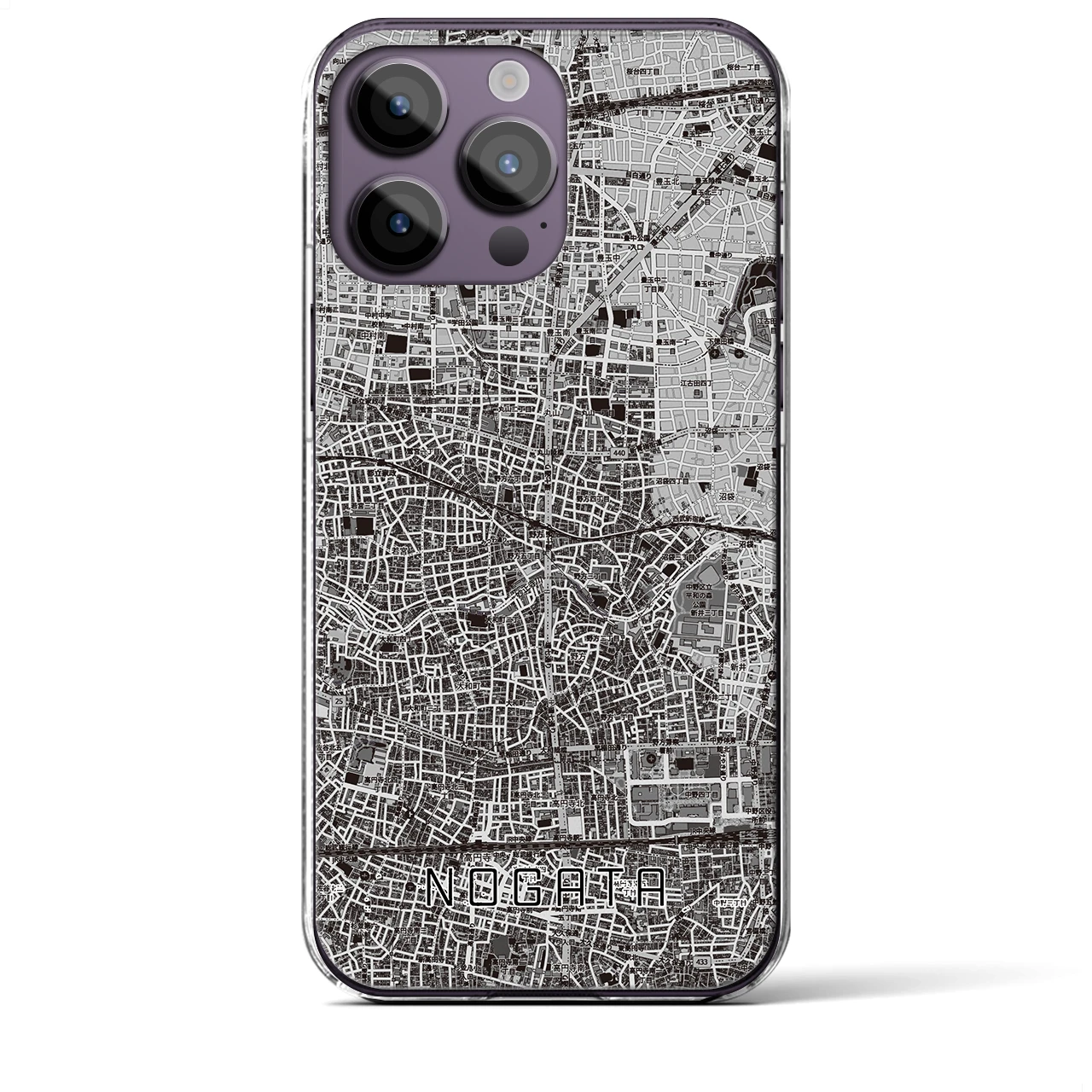 【野方(東京都)】地図柄iPhoneケース(クリアタイプ)