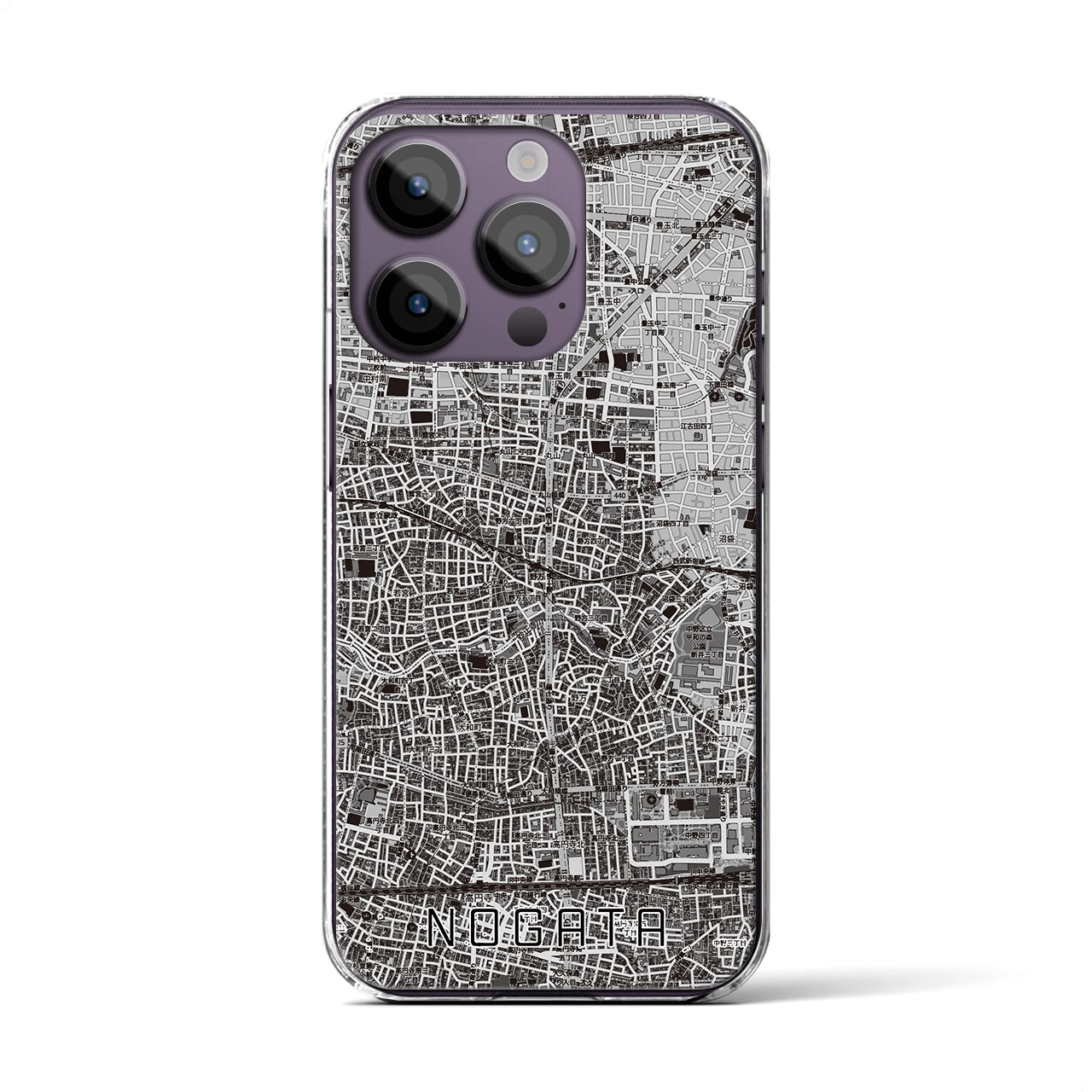 【野方(東京都)】地図柄iPhoneケース(クリアタイプ)