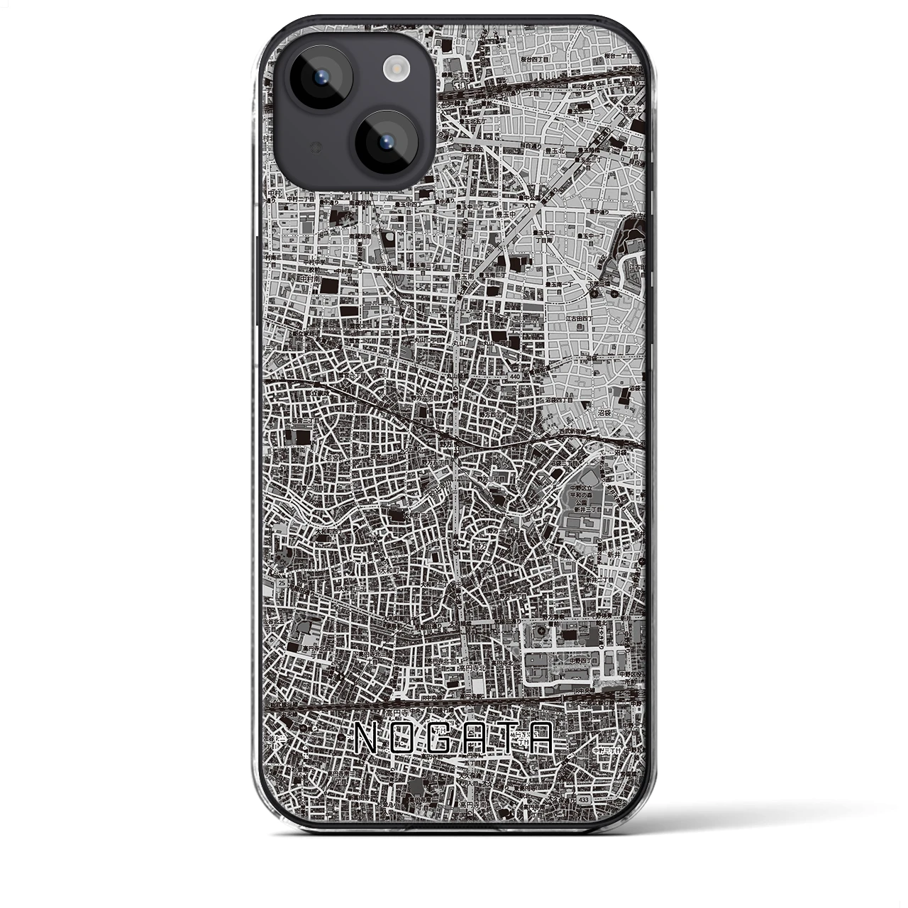 【野方(東京都)】地図柄iPhoneケース(クリアタイプ)