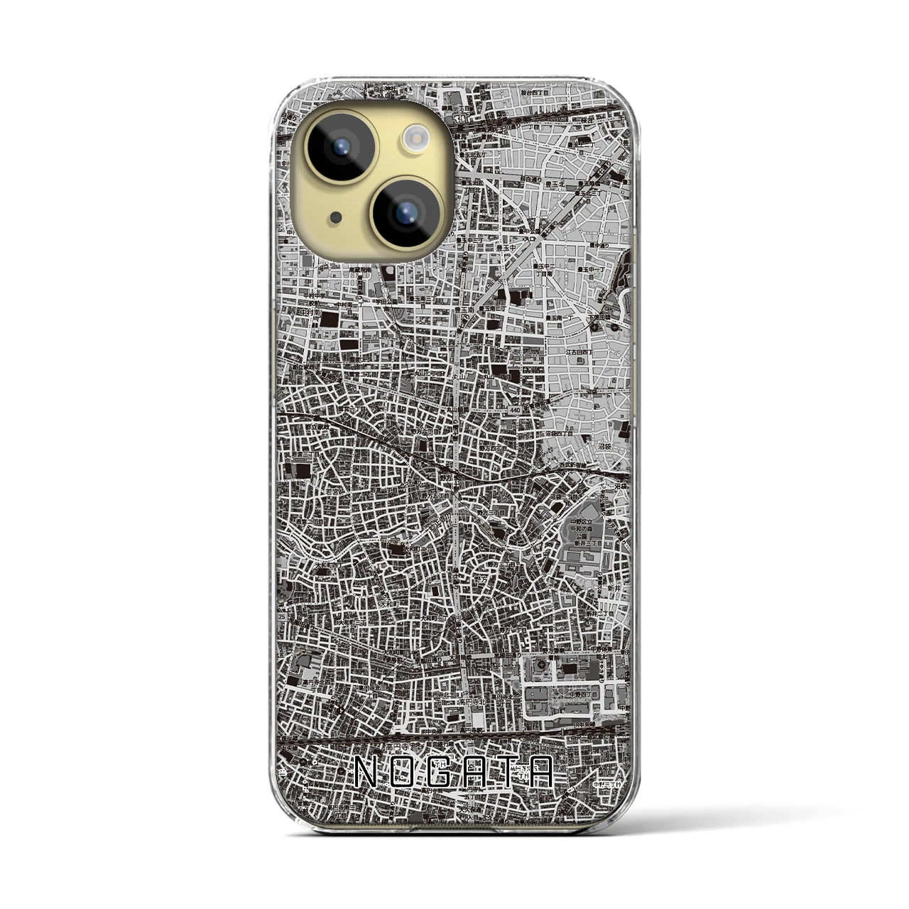 【野方(東京都)】地図柄iPhoneケース(クリアタイプ)