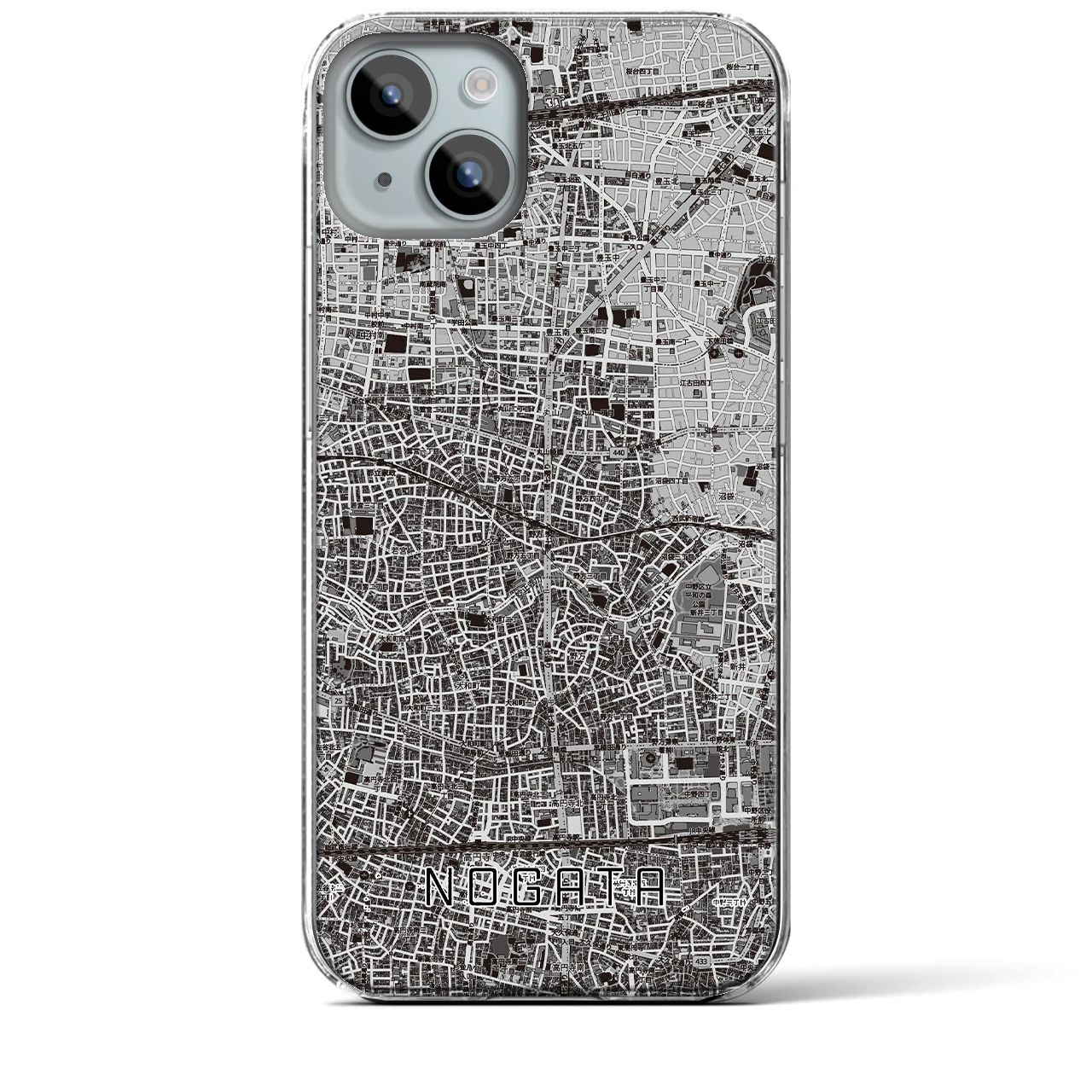 【野方(東京都)】地図柄iPhoneケース(クリアタイプ)