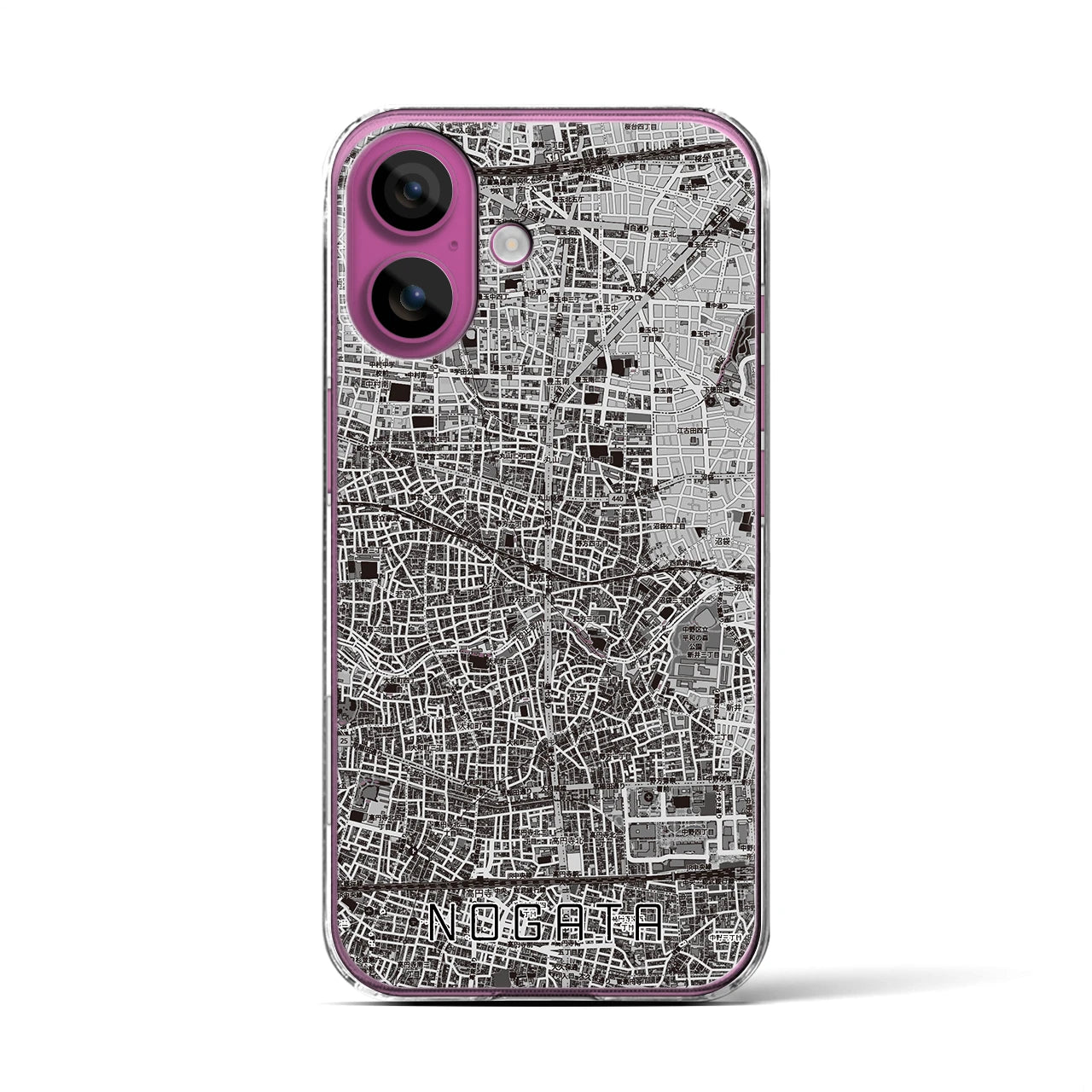 【野方(東京都)】地図柄iPhoneケース(クリアタイプ)