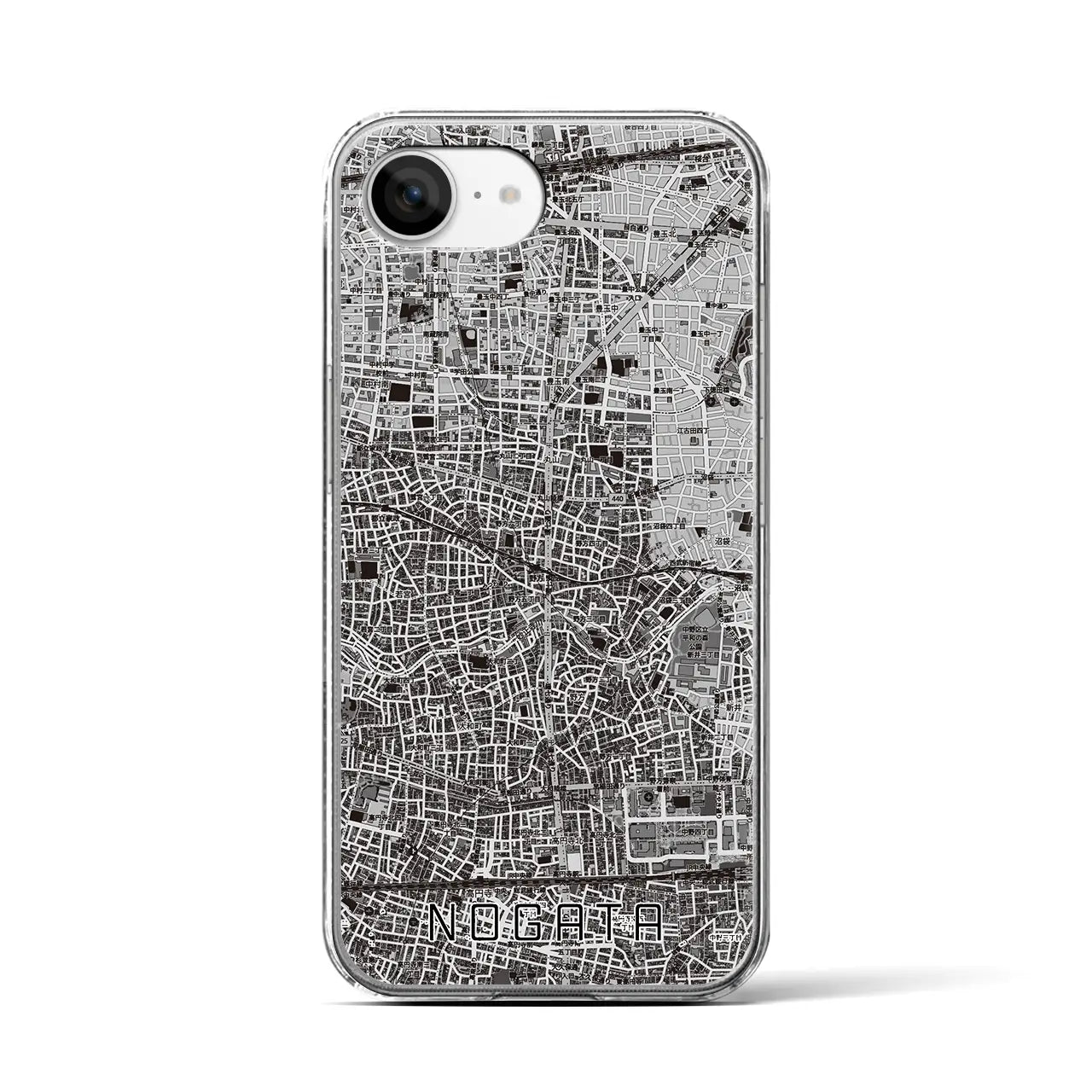 【野方(東京都)】地図柄iPhoneケース(クリアタイプ)