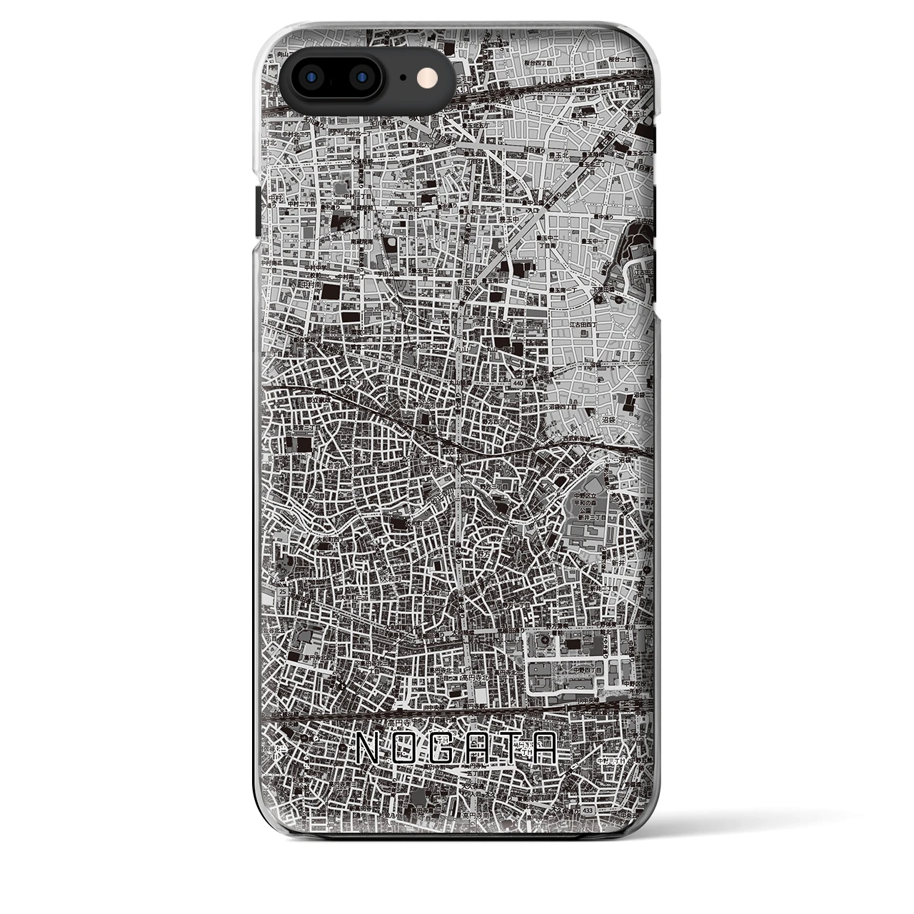 【野方(東京都)】地図柄iPhoneケース(クリアタイプ)