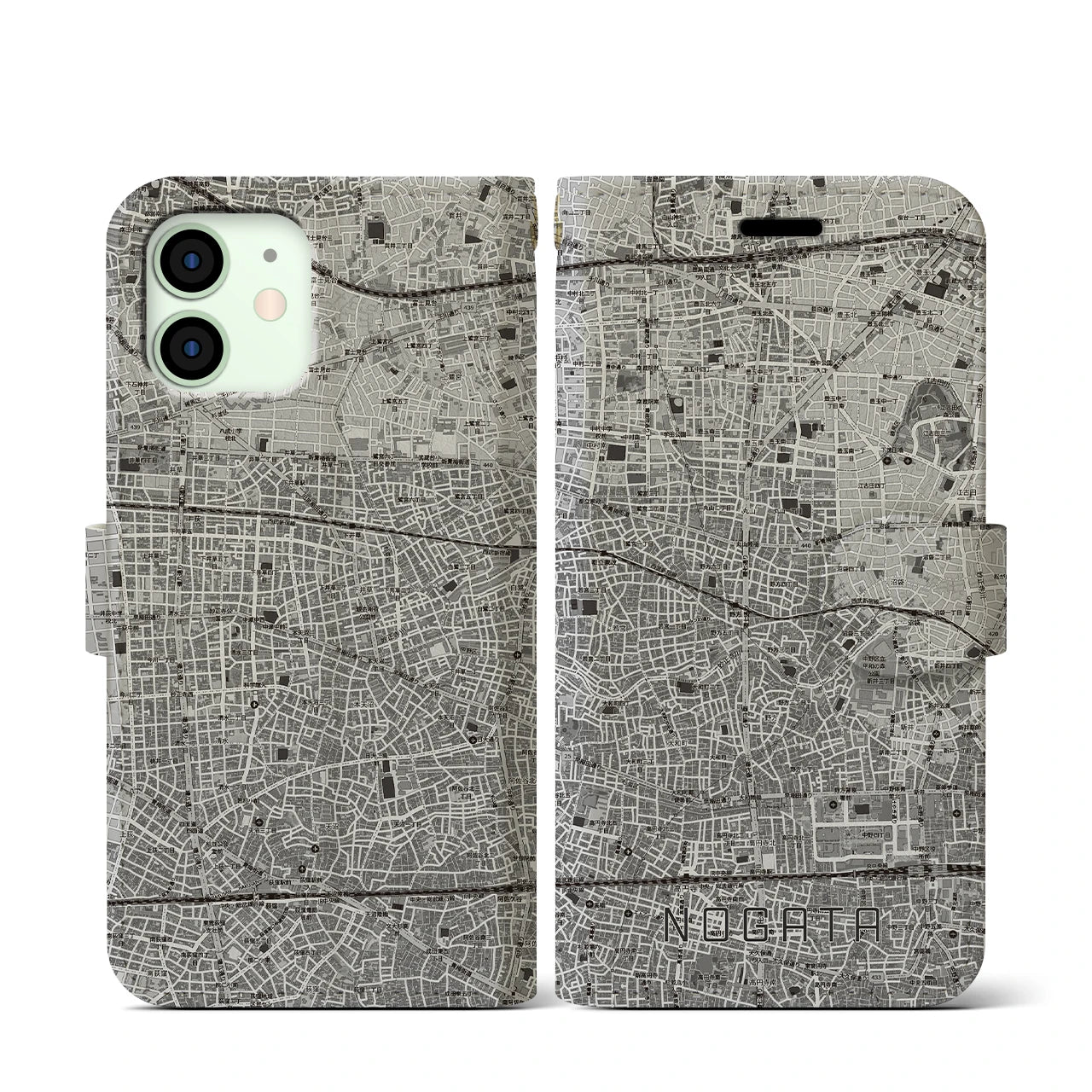 【野方(東京都)】地図柄iPhoneケース(手帳タイプ)