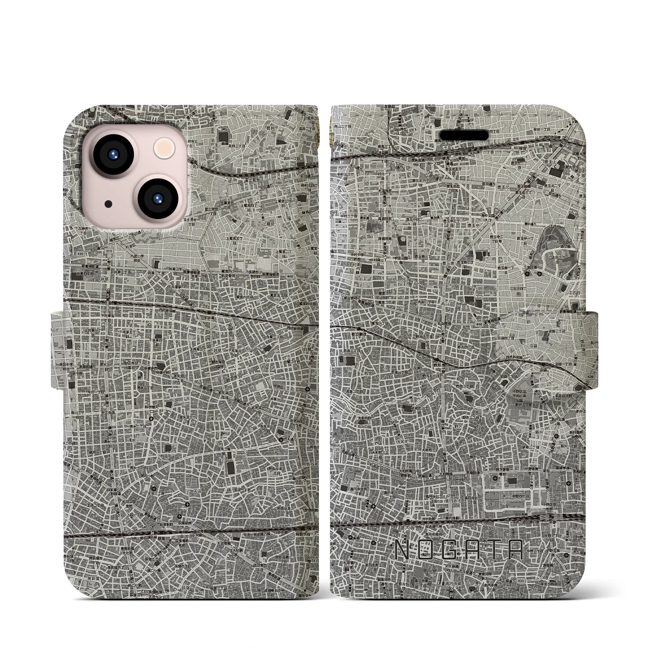 【野方(東京都)】地図柄iPhoneケース(手帳タイプ)