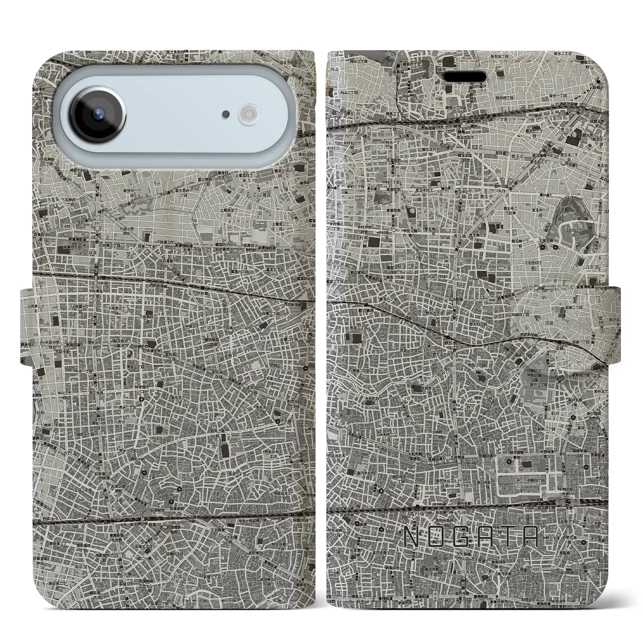 【野方(東京都)】地図柄iPhoneケース(手帳タイプ)