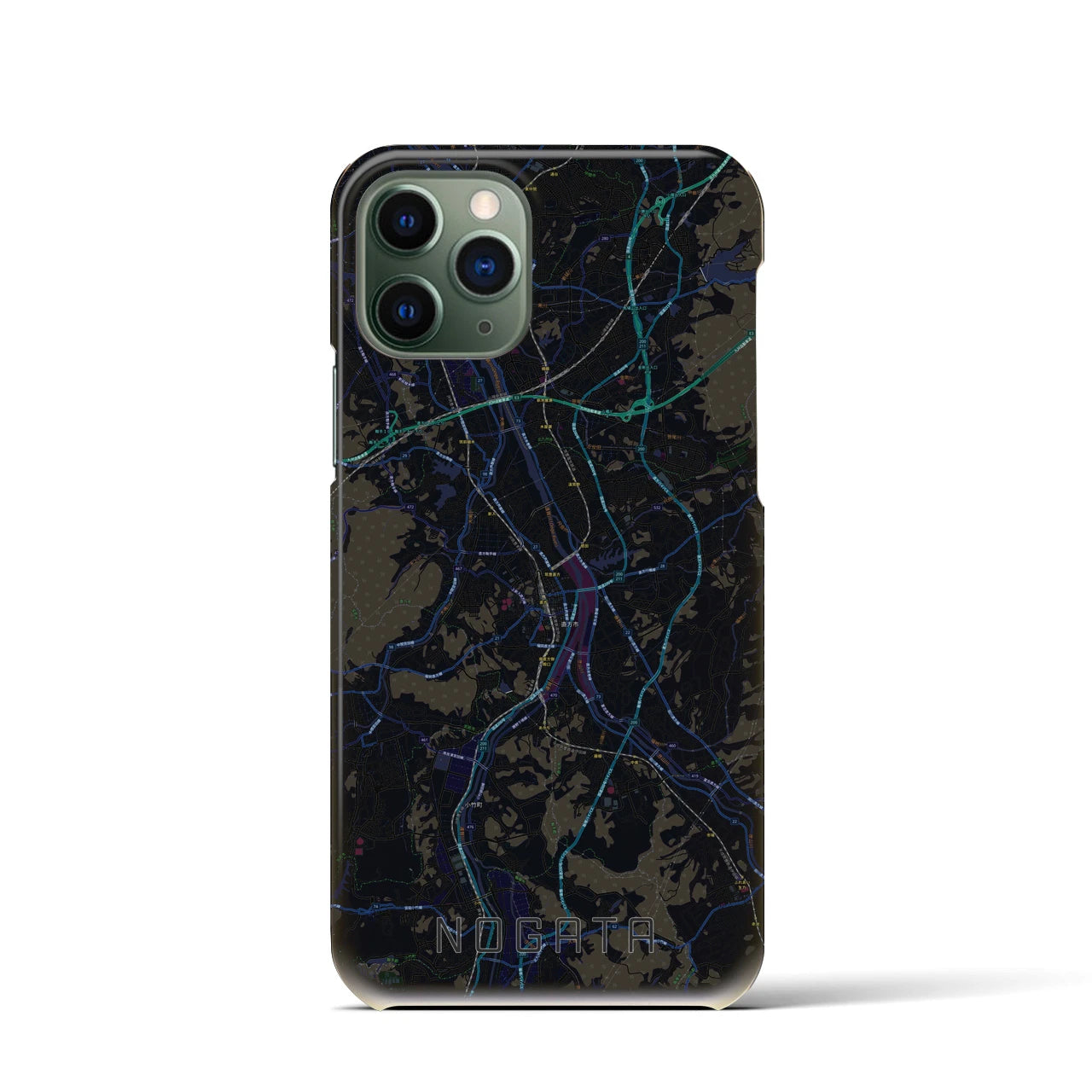 【直方(福岡県)】地図柄iPhoneケース(バックカバータイプ)