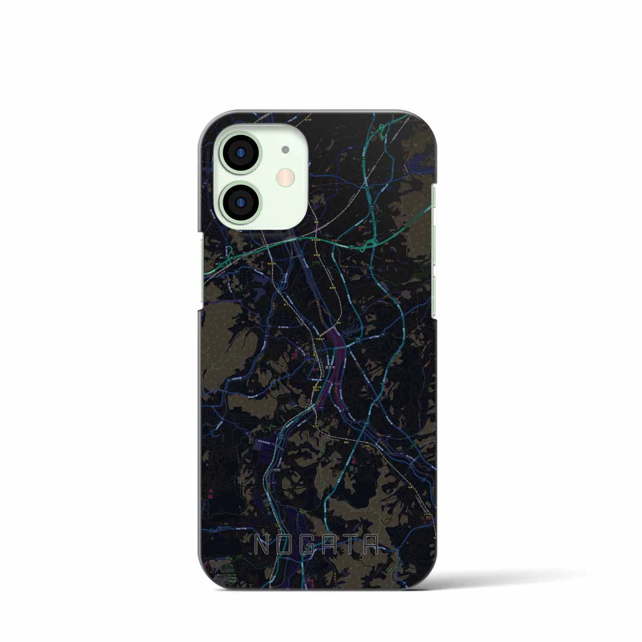 【直方(福岡県)】地図柄iPhoneケース(バックカバータイプ)