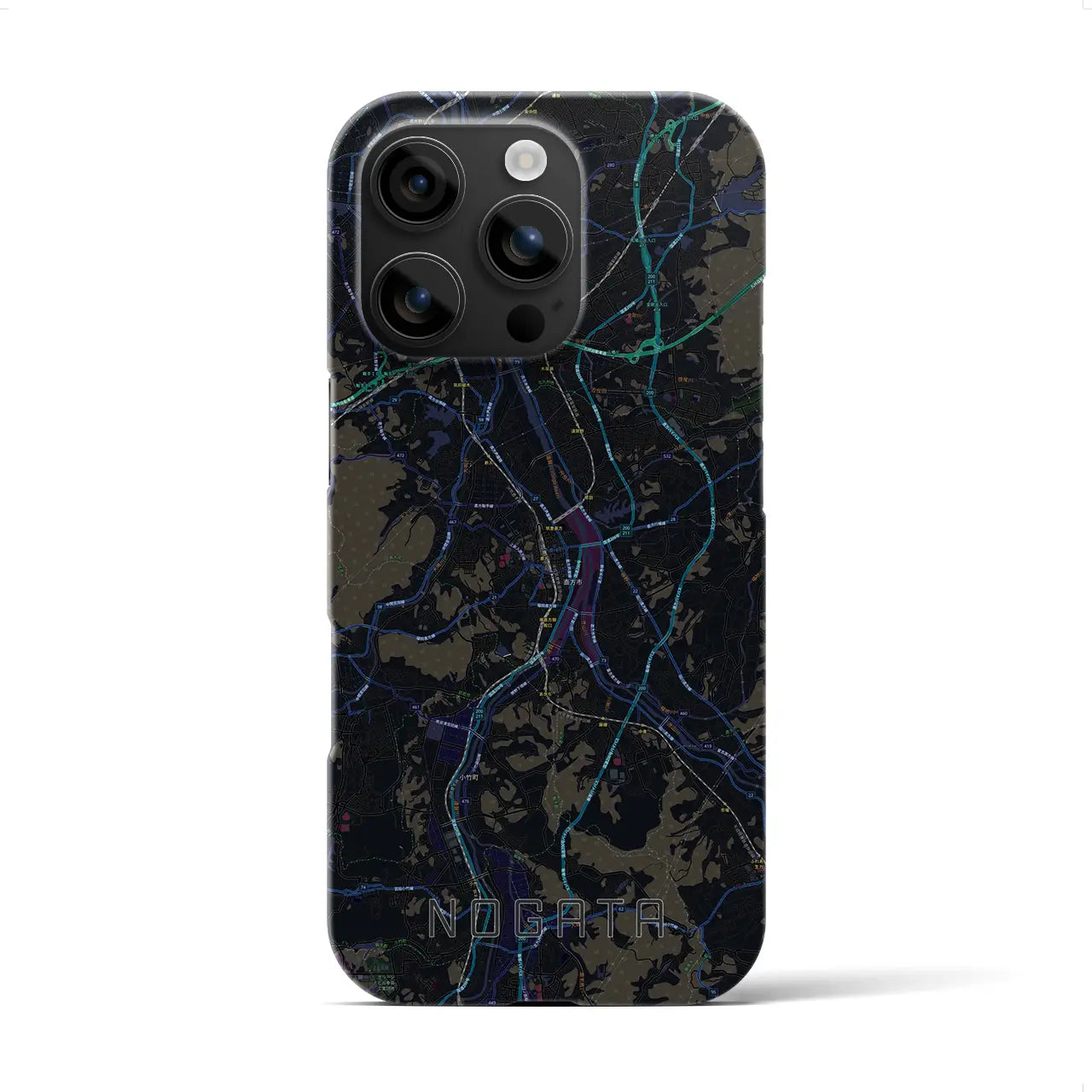 【直方(福岡県)】地図柄iPhoneケース(バックカバータイプ)