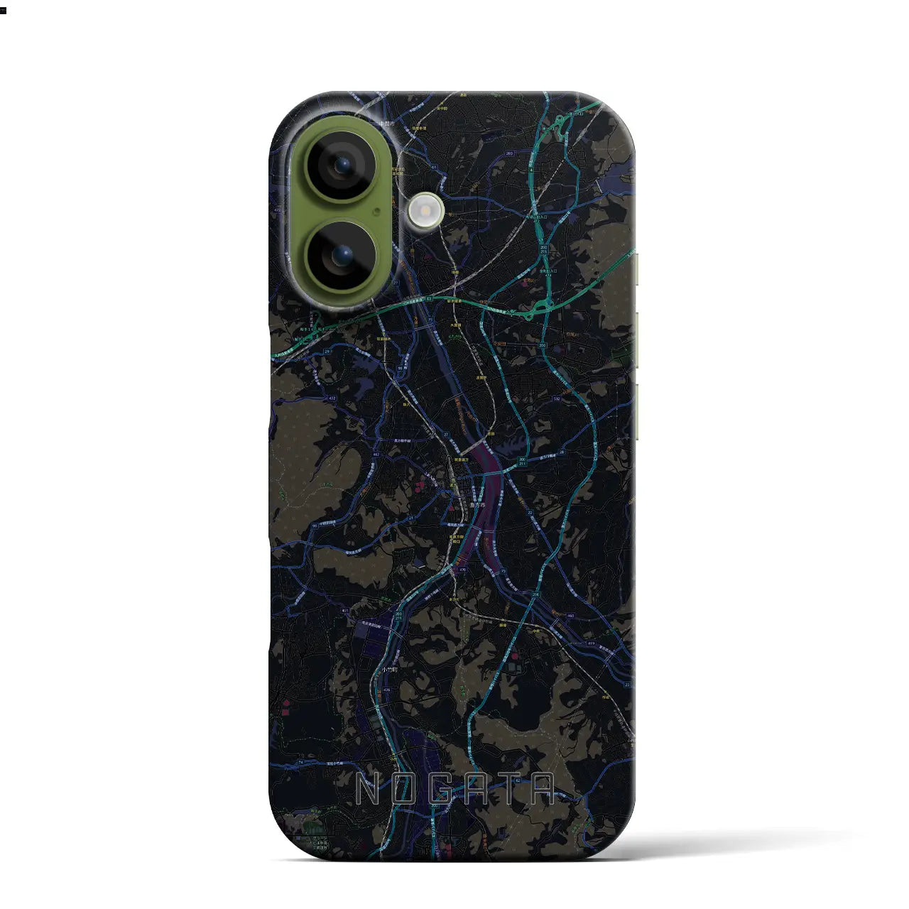 【直方(福岡県)】地図柄iPhoneケース(バックカバータイプ)