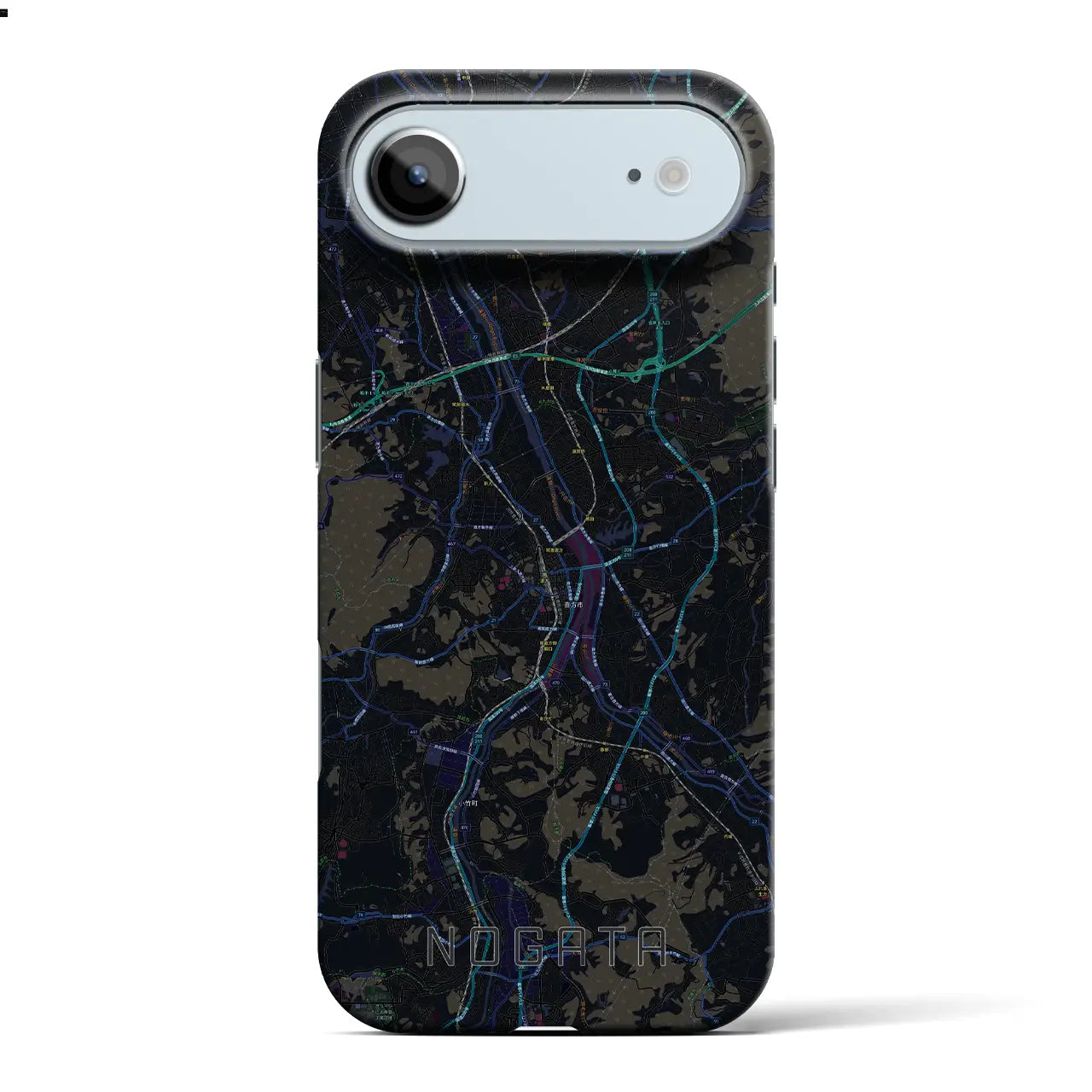 【直方(福岡県)】地図柄iPhoneケース(バックカバータイプ)