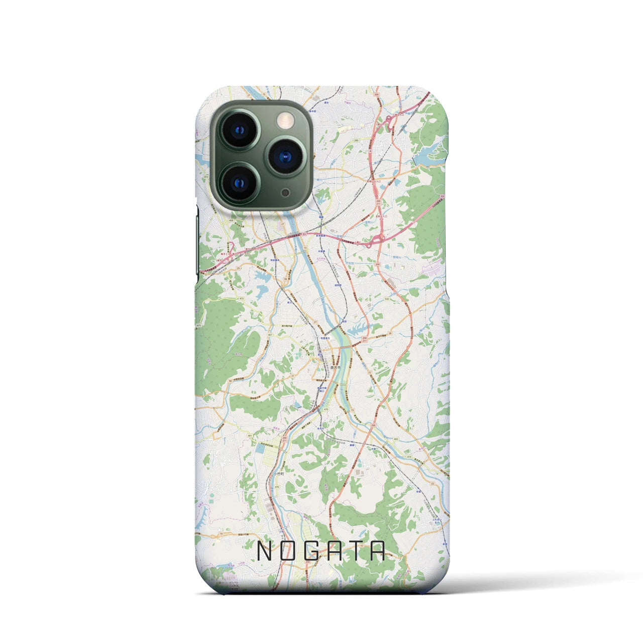 【直方(福岡県)】地図柄iPhoneケース(バックカバータイプ)