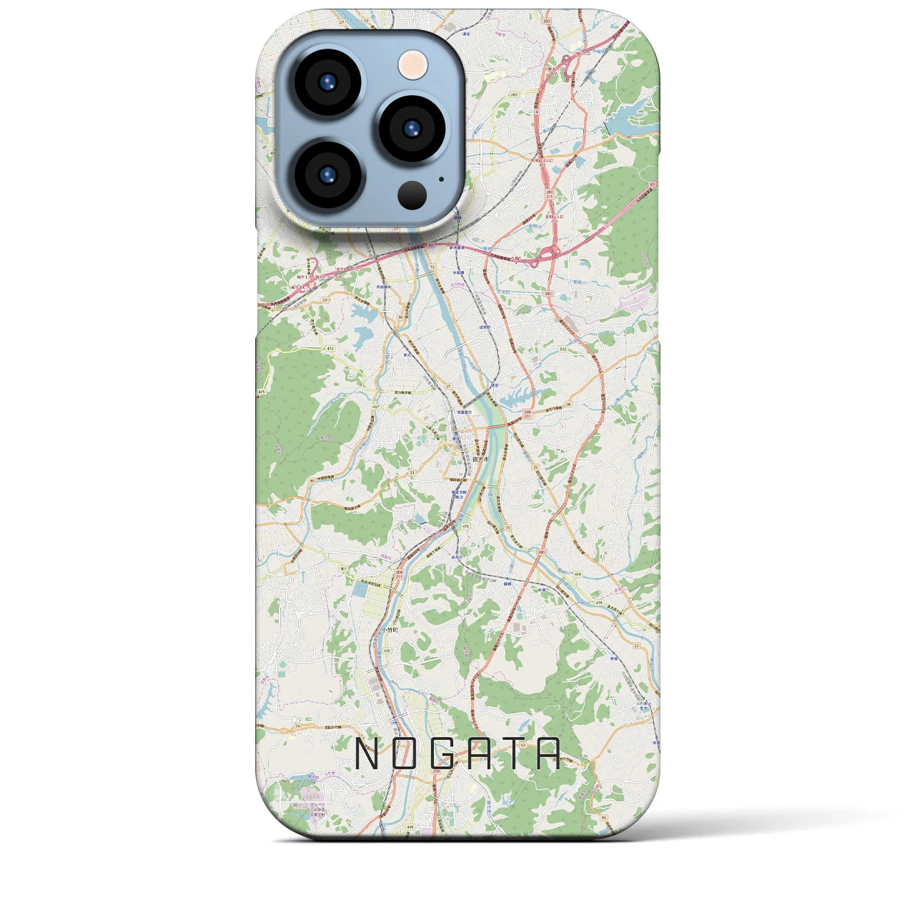【直方(福岡県)】地図柄iPhoneケース(バックカバータイプ)