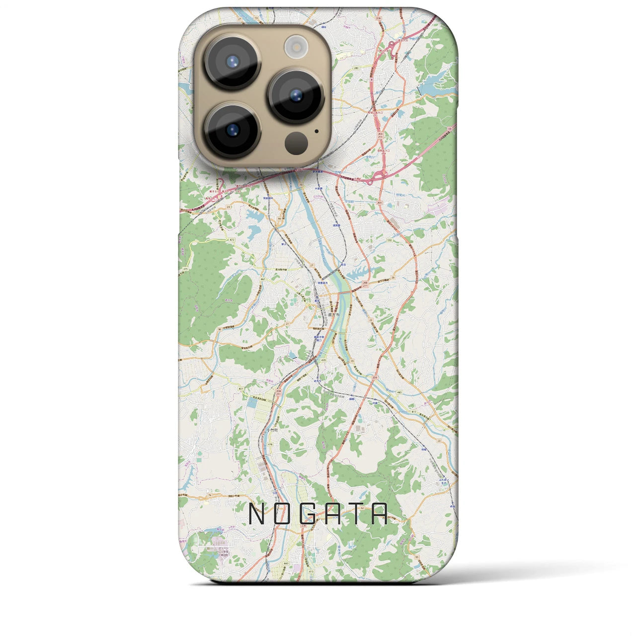 【直方(福岡県)】地図柄iPhoneケース(バックカバータイプ)