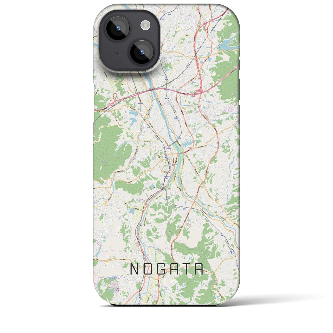 【直方(福岡県)】地図柄iPhoneケース(バックカバータイプ)