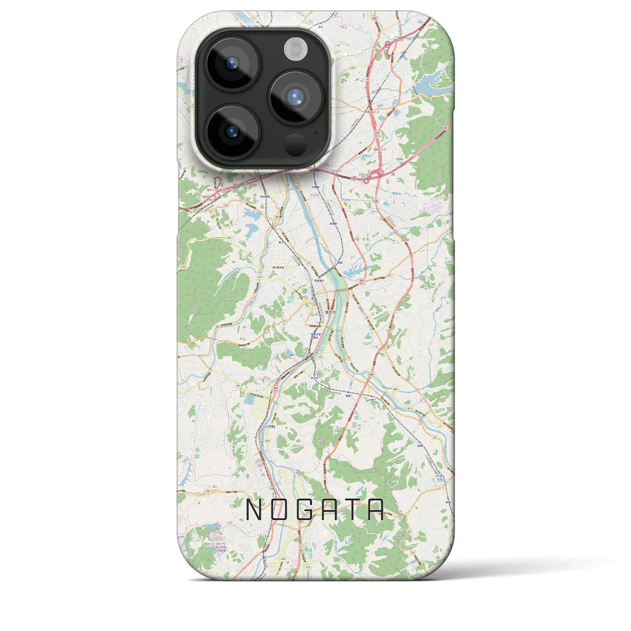 【直方(福岡県)】地図柄iPhoneケース(バックカバータイプ)