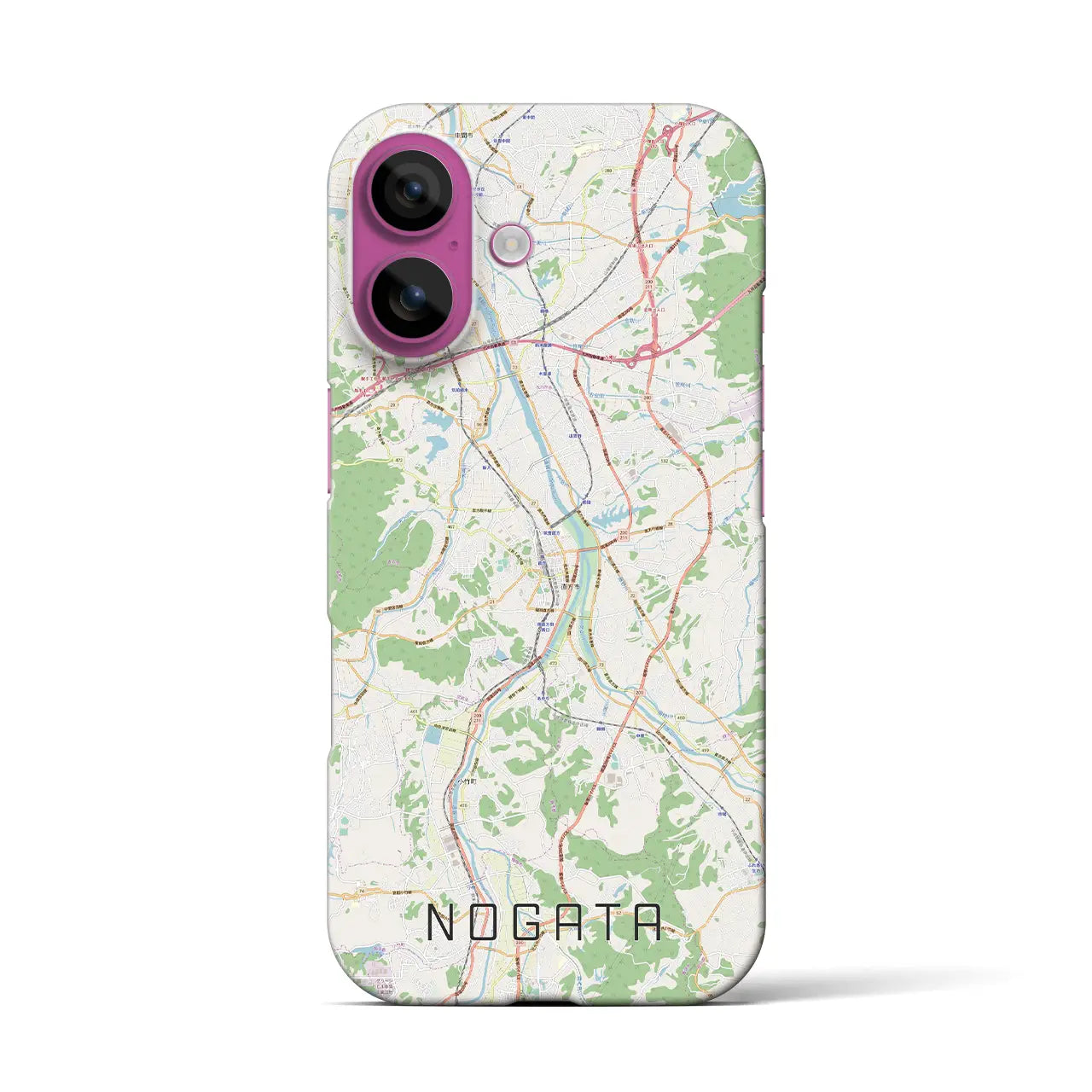 【直方(福岡県)】地図柄iPhoneケース(バックカバータイプ)