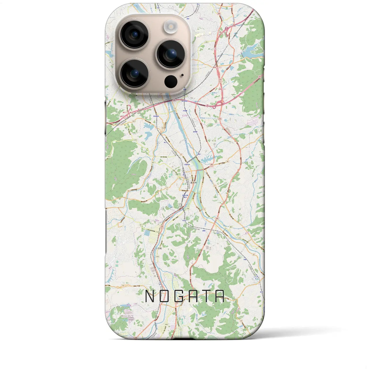 【直方(福岡県)】地図柄iPhoneケース(バックカバータイプ)