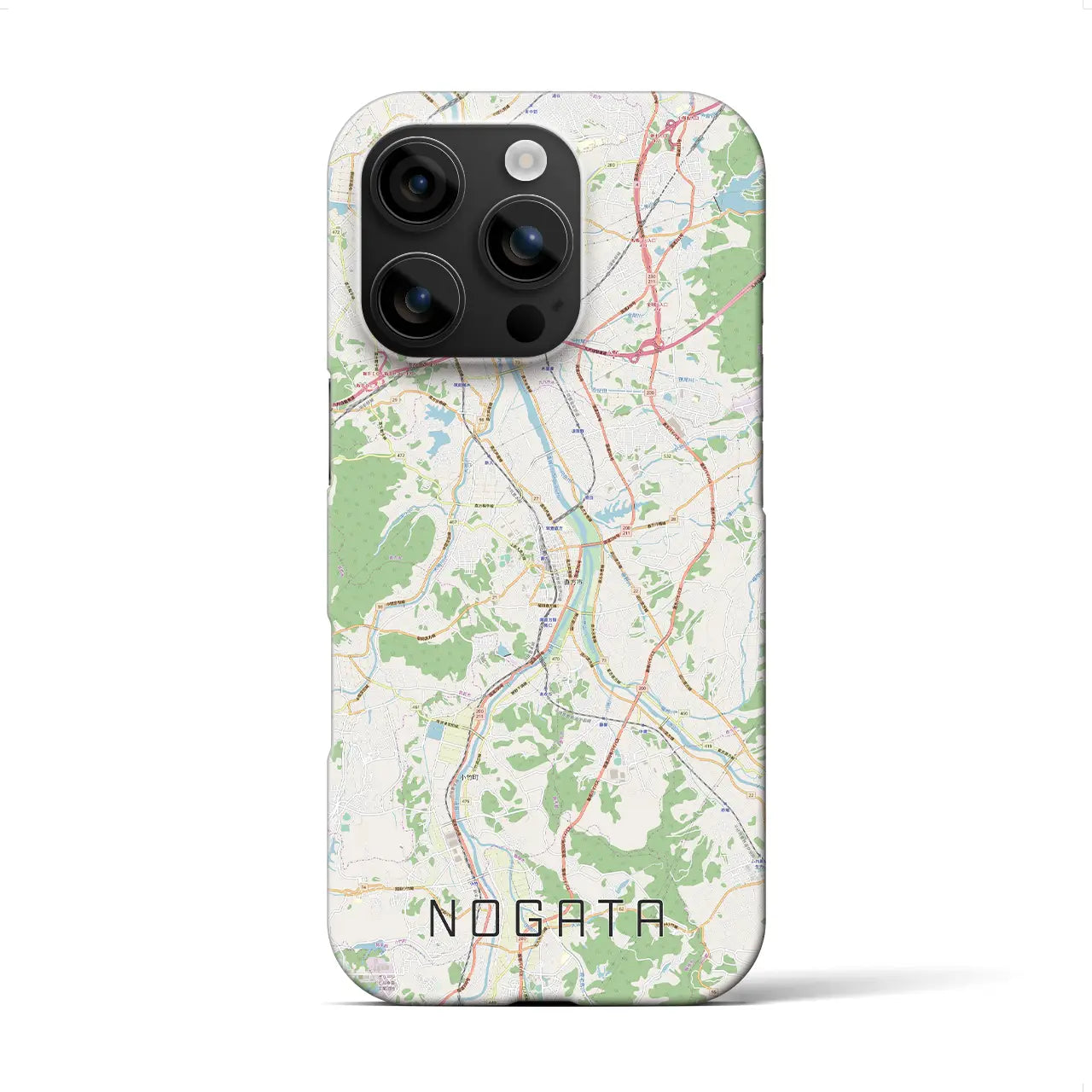 【直方(福岡県)】地図柄iPhoneケース(バックカバータイプ)