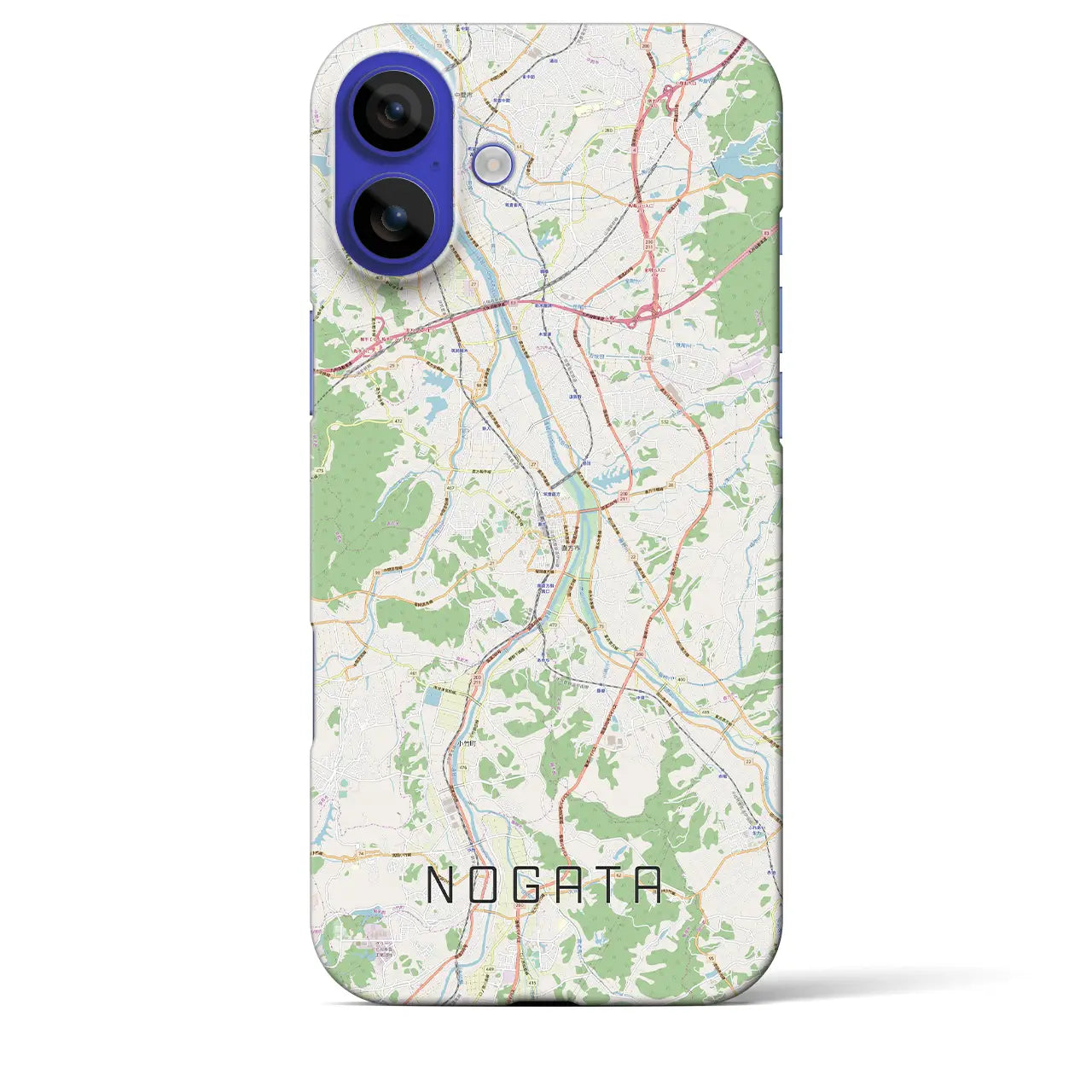 【直方(福岡県)】地図柄iPhoneケース(バックカバータイプ)ナチュラル・iPhone 16 Pro Max 用