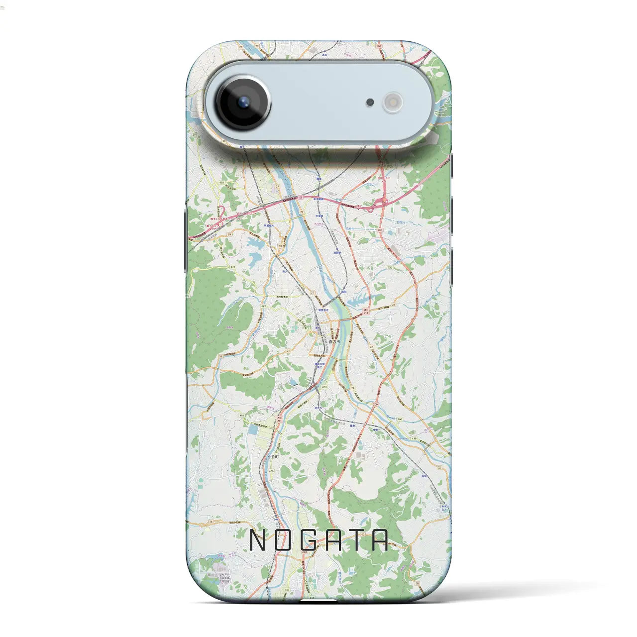【直方(福岡県)】地図柄iPhoneケース(バックカバータイプ)ブラック・iPhone 17 Pro Max 用