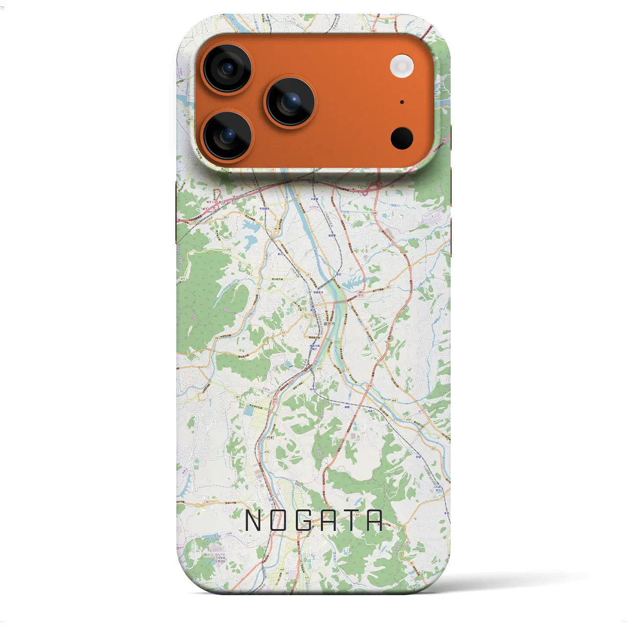 【直方(福岡県)】地図柄iPhoneケース(バックカバータイプ)