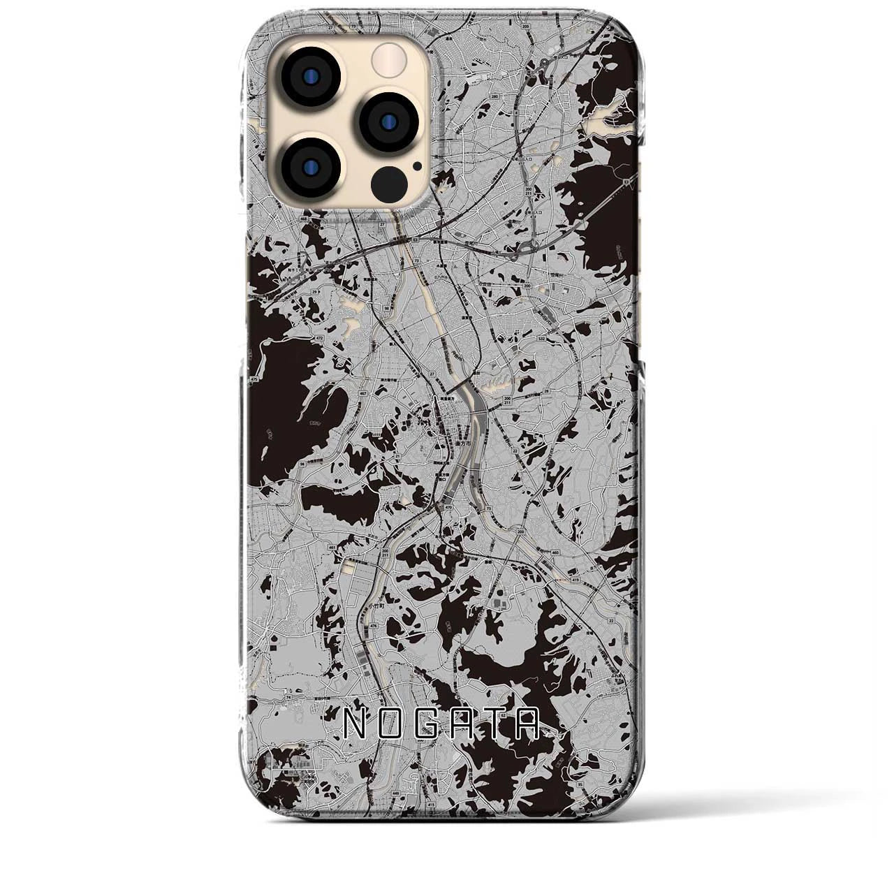 【直方(福岡県)】地図柄iPhoneケース(クリアタイプ)