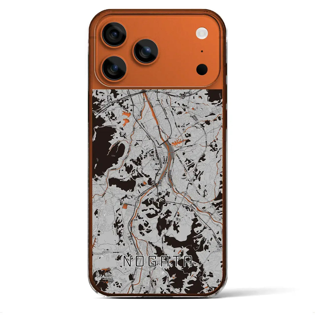 【直方(福岡県)】地図柄iPhoneケース(クリアタイプ)