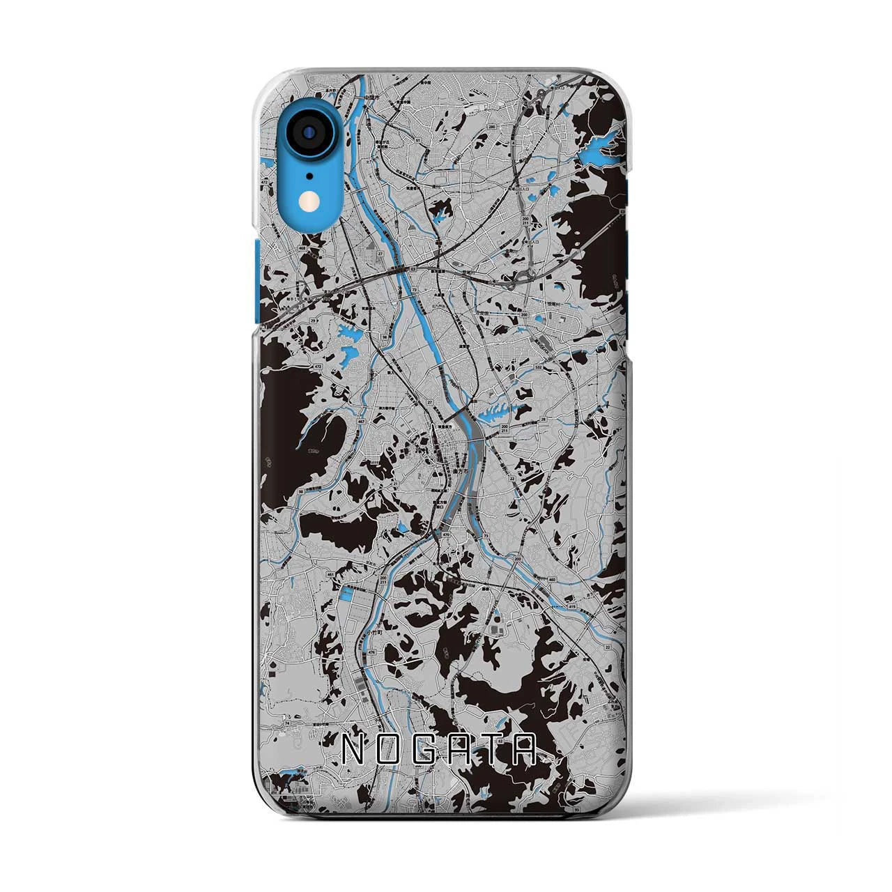 【直方(福岡県)】地図柄iPhoneケース(クリアタイプ)