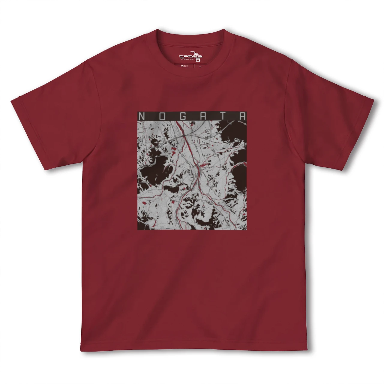 【直方(福岡県)】地図柄ヘビーウェイトTシャツ
