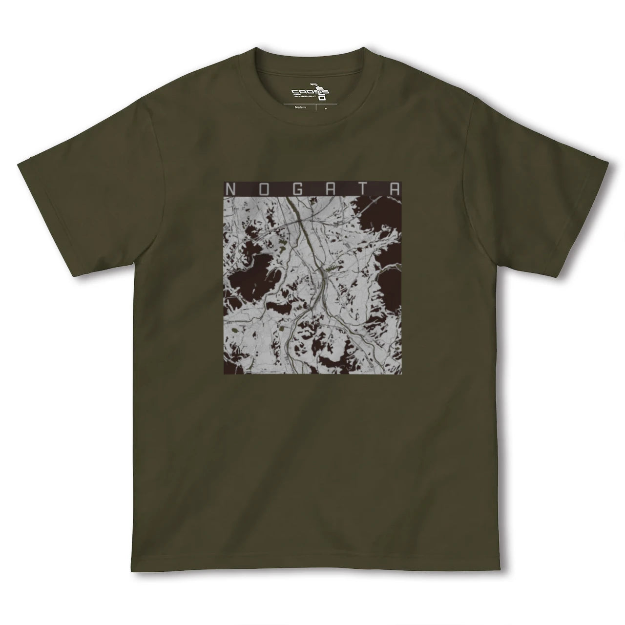 【直方(福岡県)】地図柄ヘビーウェイトTシャツ