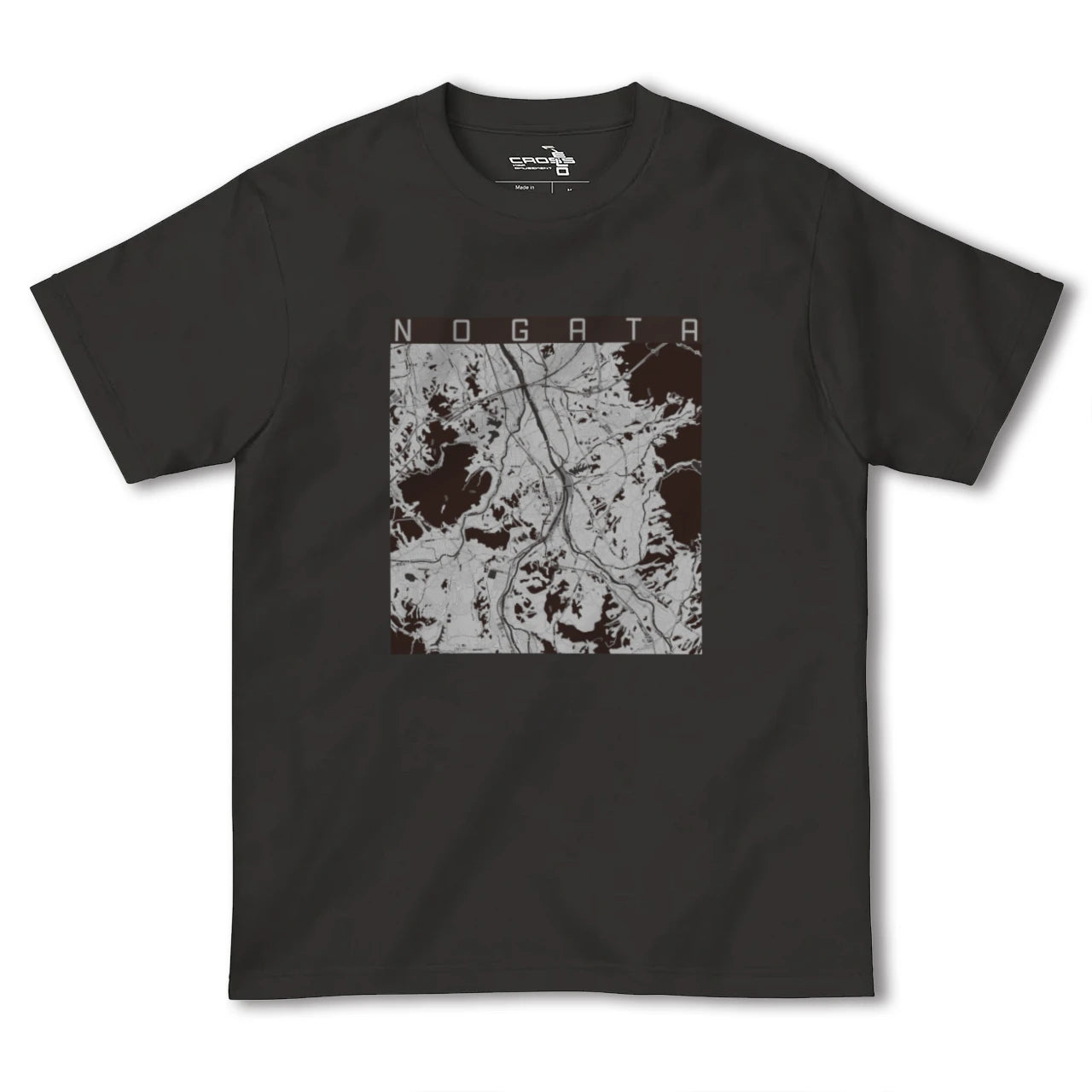 【直方(福岡県)】地図柄ヘビーウェイトTシャツ
