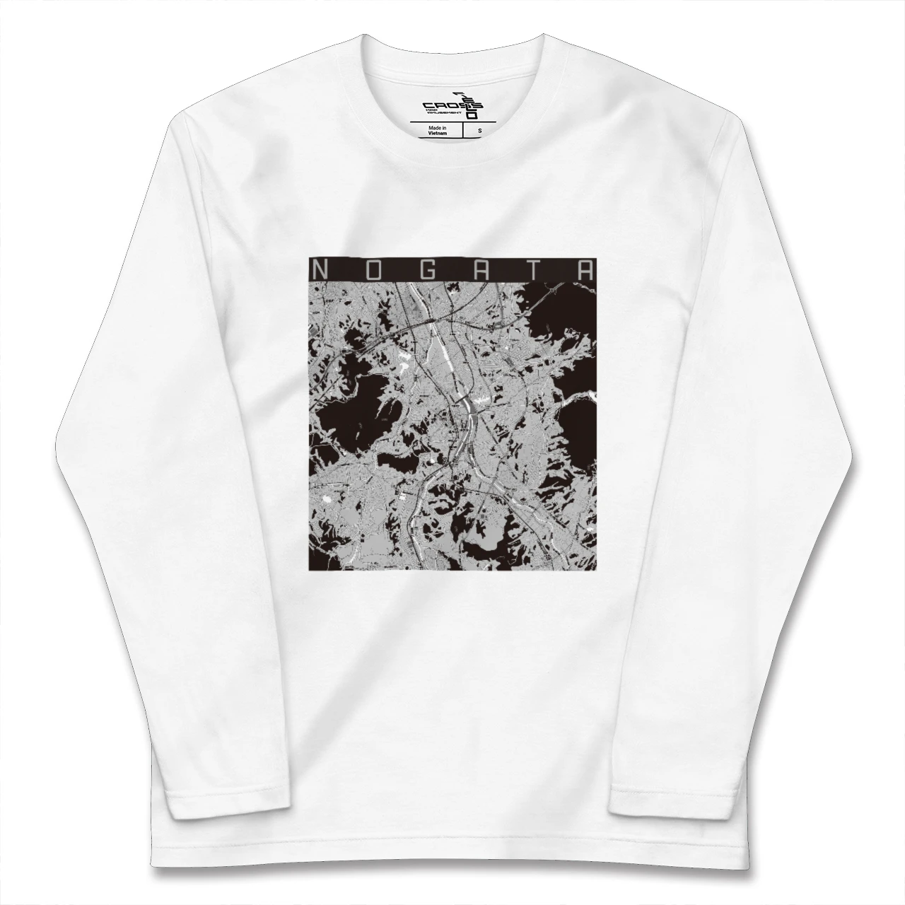 【直方(福岡県)】地図柄ロングスリーブTシャツ