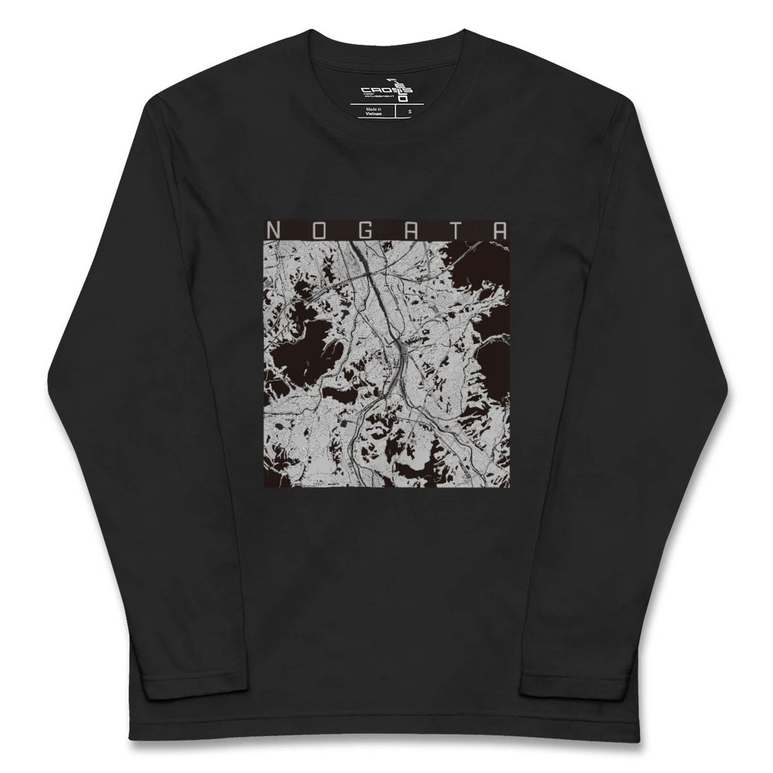 【直方(福岡県)】地図柄ロングスリーブTシャツ