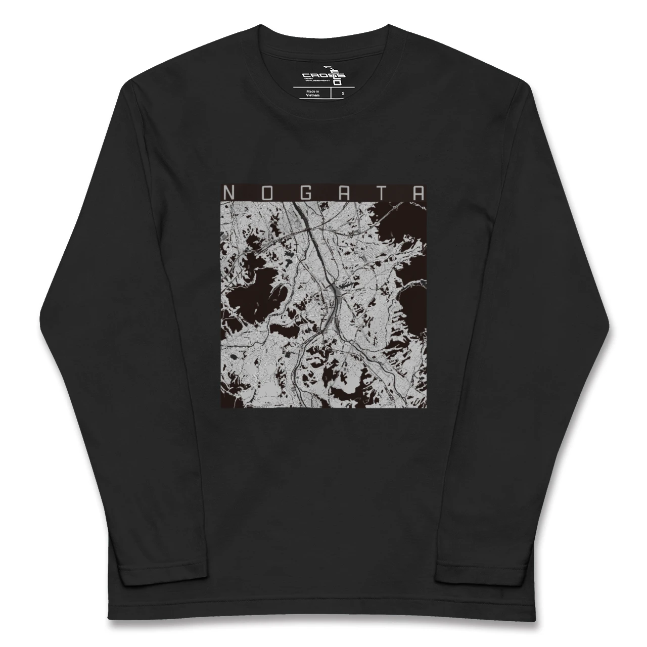 【直方(福岡県)】地図柄ロングスリーブTシャツ