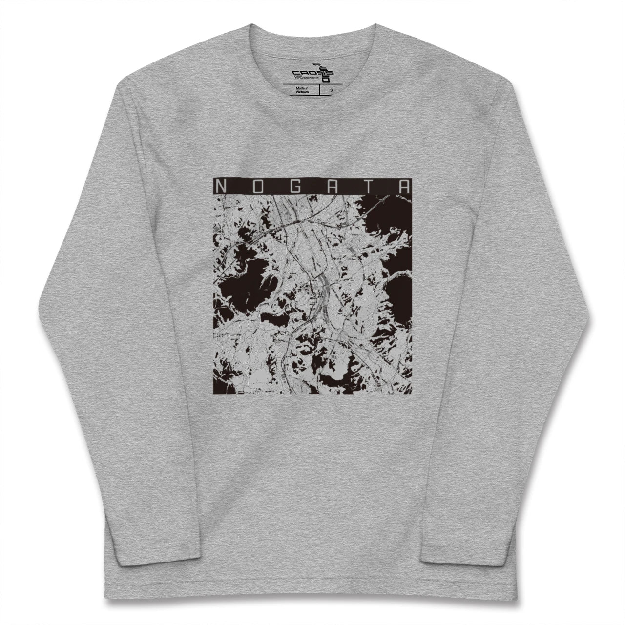 【直方(福岡県)】地図柄ロングスリーブTシャツ