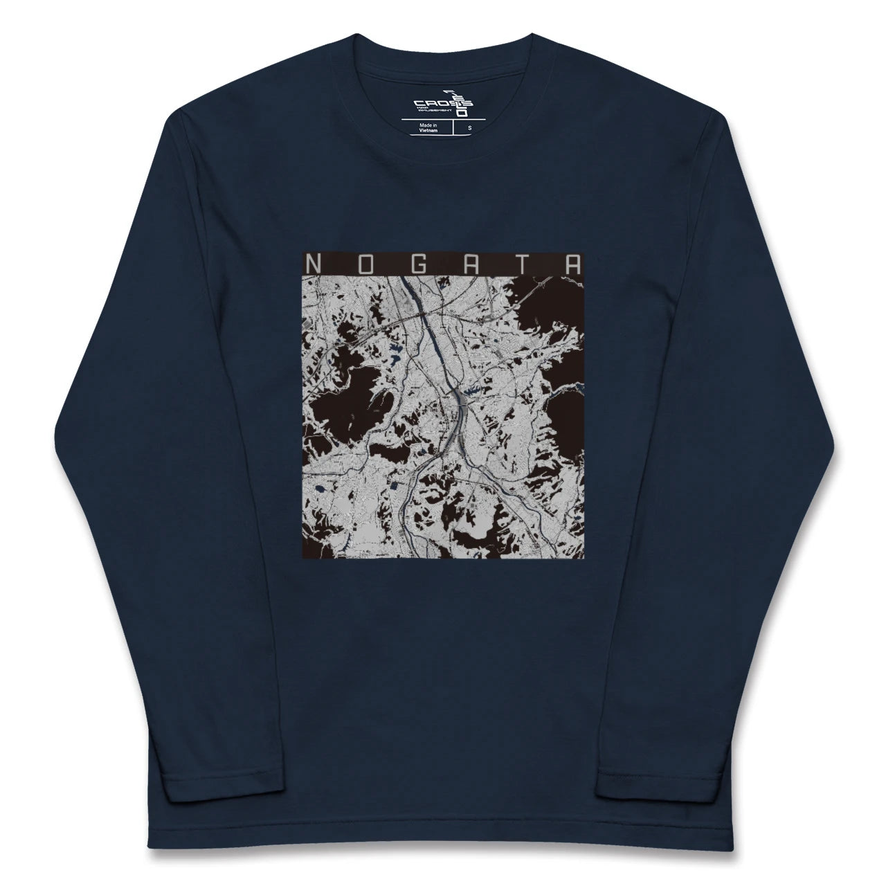 【直方(福岡県)】地図柄ロングスリーブTシャツ