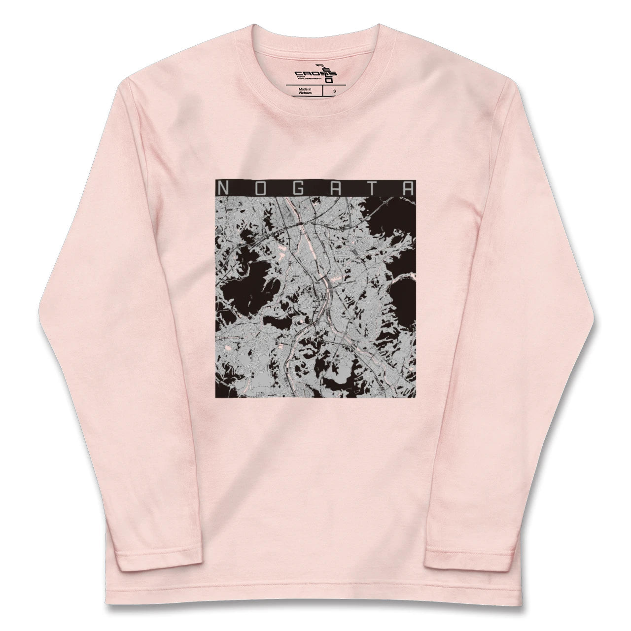 【直方(福岡県)】地図柄ロングスリーブTシャツ
