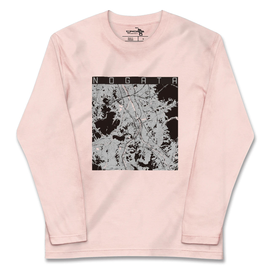 【直方(福岡県)】地図柄ロングスリーブTシャツ
