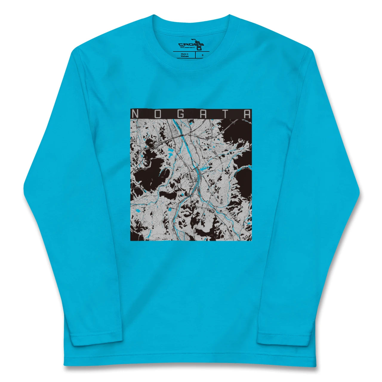【直方(福岡県)】地図柄ロングスリーブTシャツ
