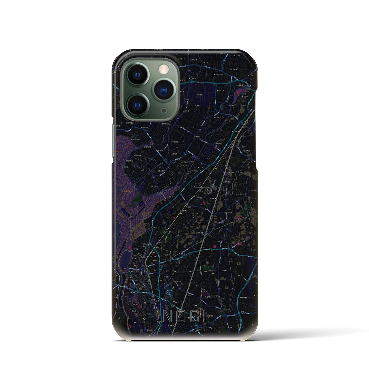 【野木(栃木県)】地図柄iPhoneケース(バックカバータイプ)