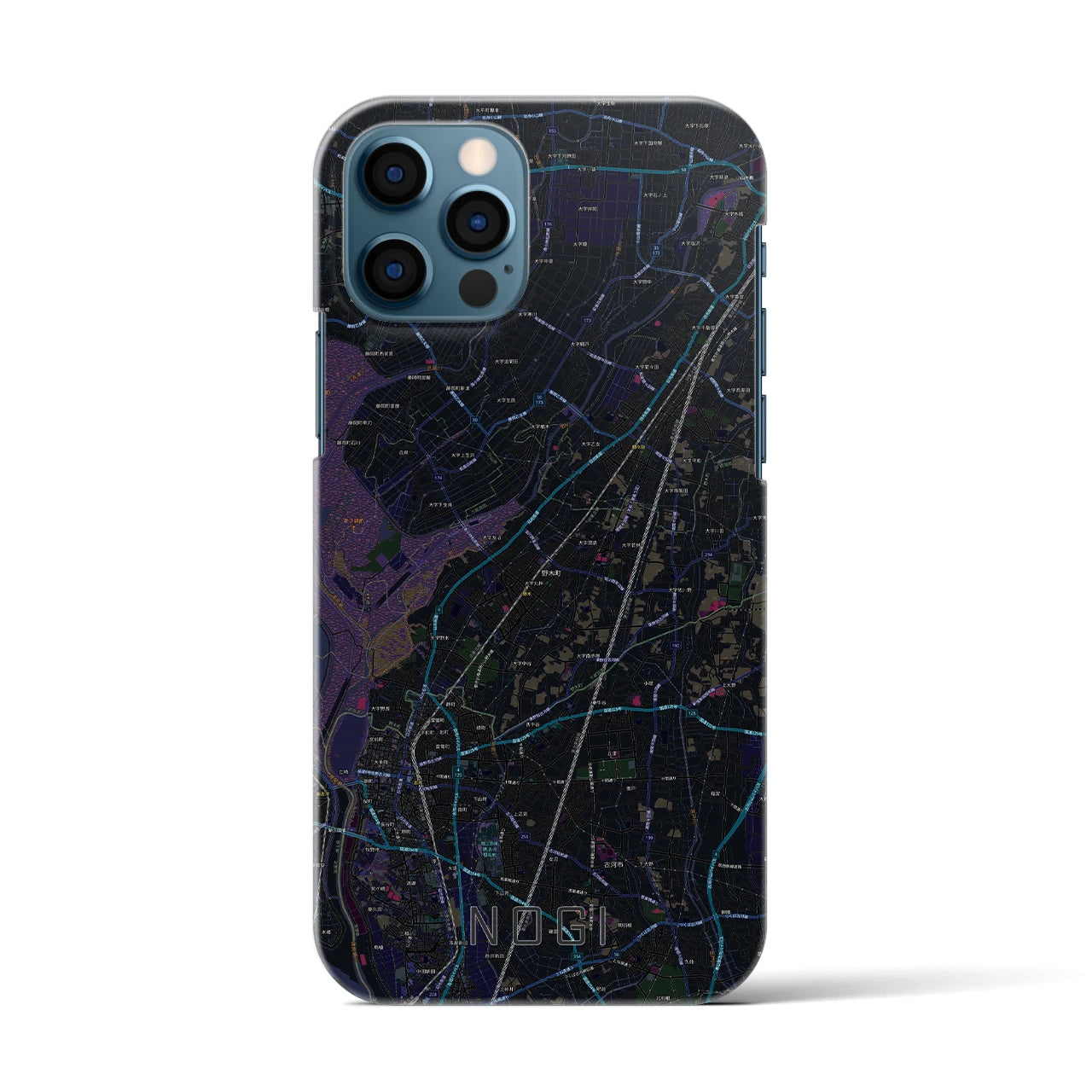 【野木(栃木県)】地図柄iPhoneケース(バックカバータイプ)